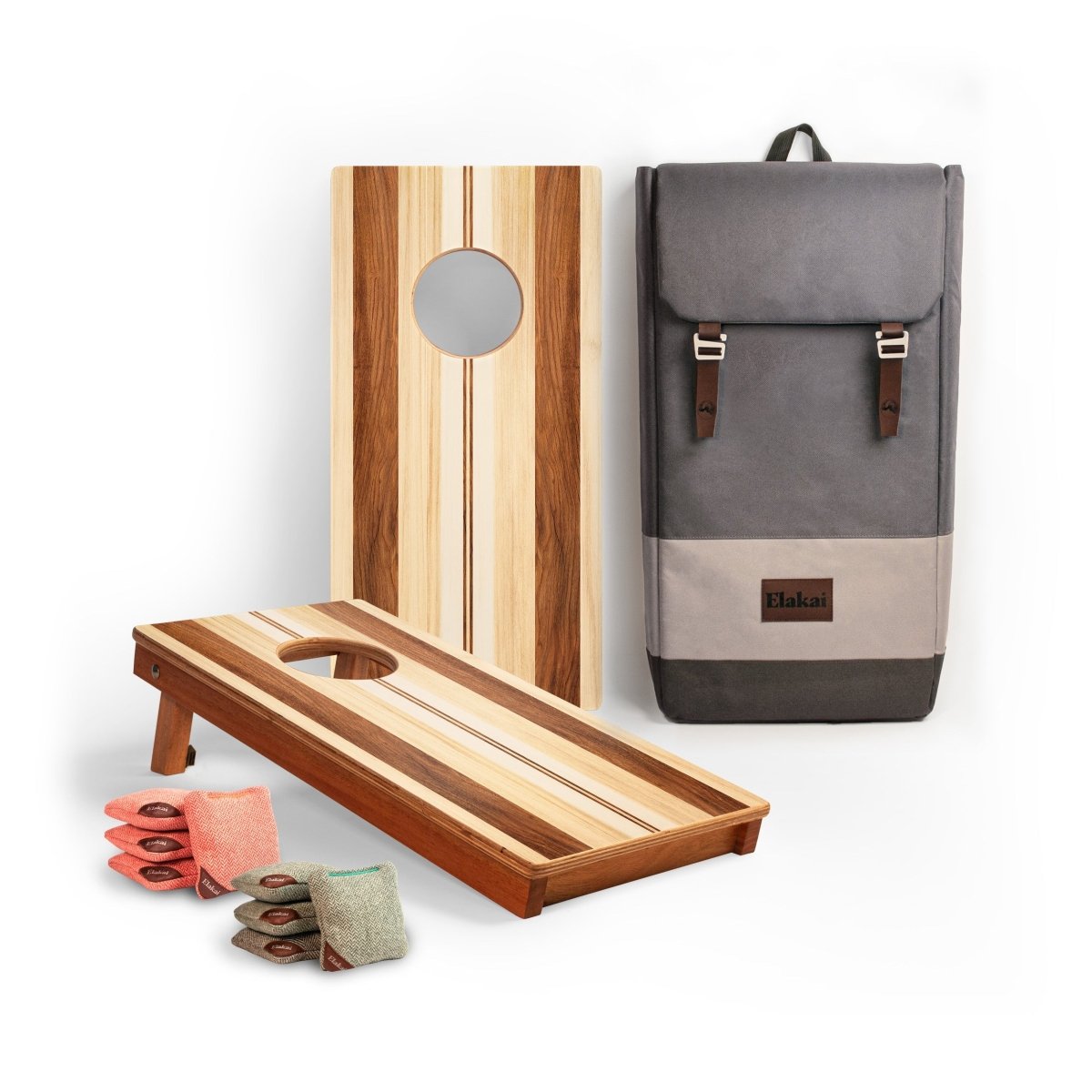 1ft x 2ft Medina Stripes Compact Travel Cornhole Board Set, - American Cornhole Association