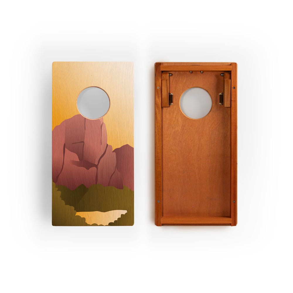 1ft x 2ft Zion Compact Travel Cornhole Board Set, - American Cornhole Association