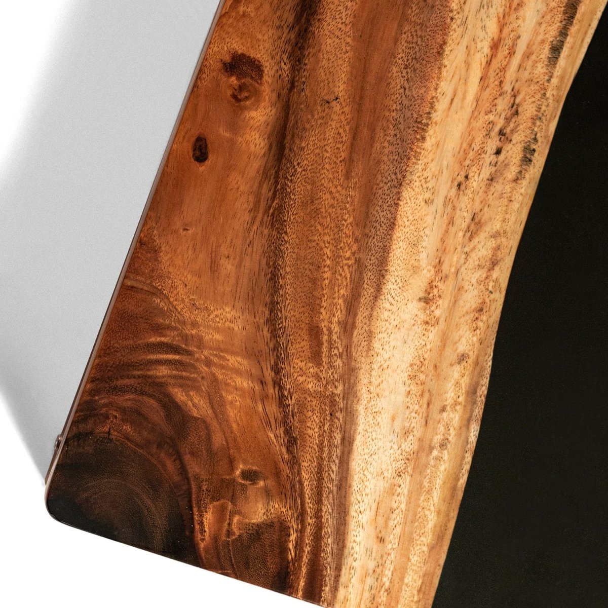 2x4 One of a Kind Epoxy Resin Live - Edge Wood Cornhole Boards - Black EGCH24RLE - 11 | American Cornhole Association