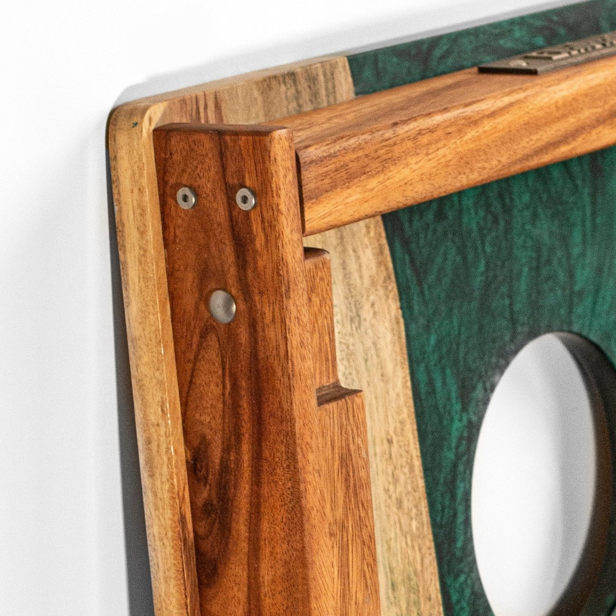 2x4 One of a Kind Green Pearl Epoxy Resin Live - Edge Wood Cornhole Boards, - American Cornhole Association