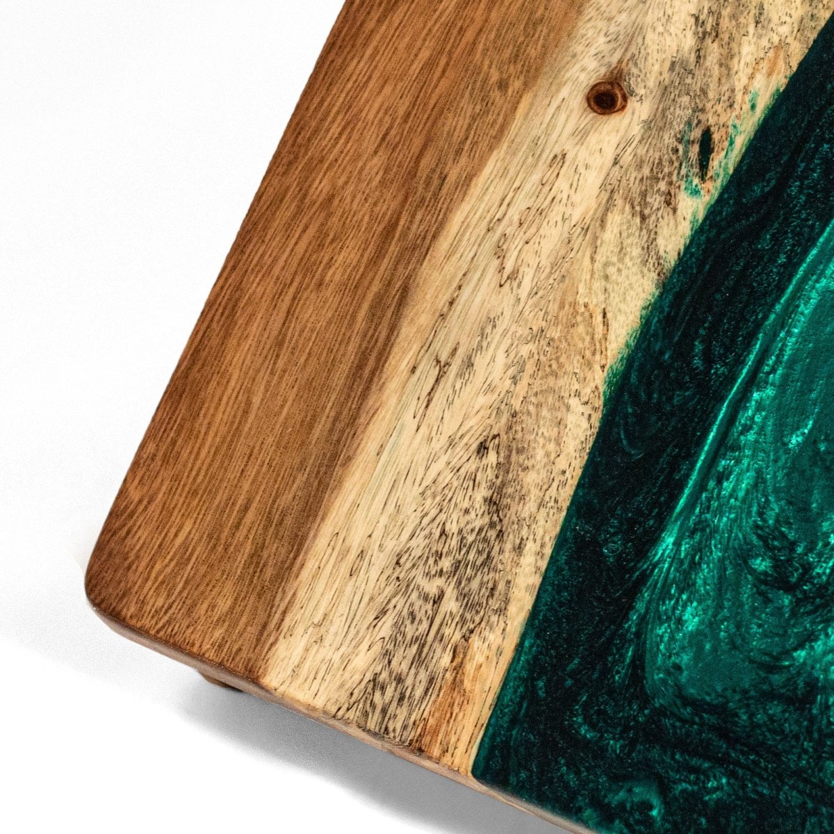 2x4 One of a Kind Green Pearl Epoxy Resin Live - Edge Wood Cornhole Boards, - American Cornhole Association