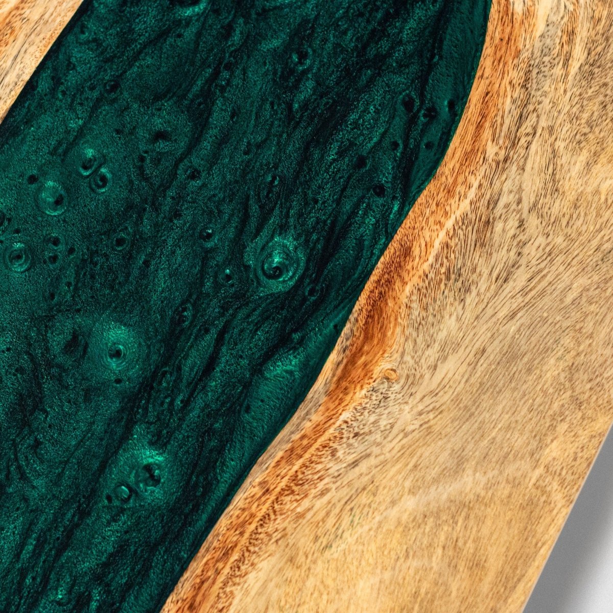 2x4 One of a Kind Green Pearl Epoxy Resin Live - Edge Wood Cornhole Boards, - American Cornhole Association