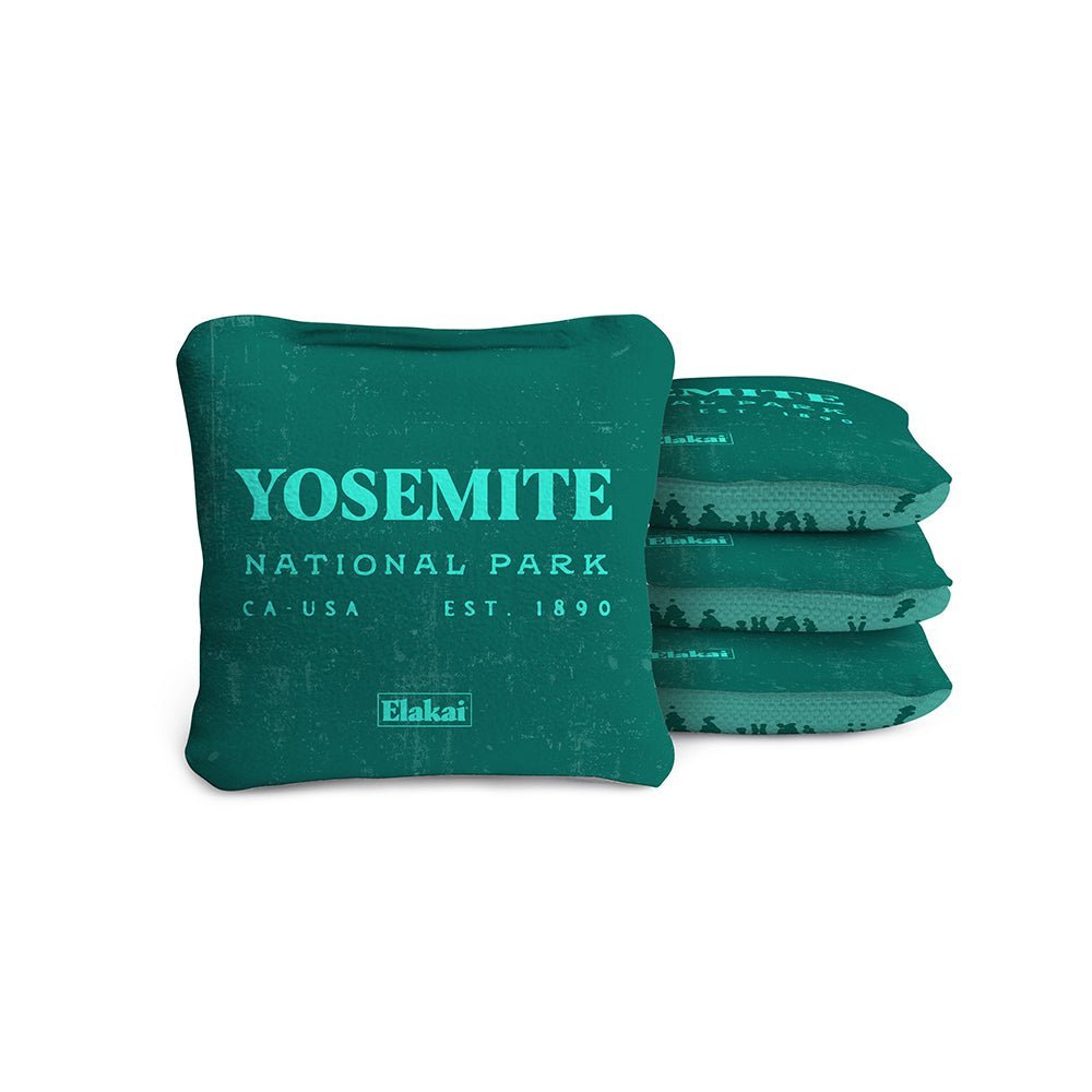 4 - in Travel Dual - Sided Cornhole Bags | National Parks Collection - Yosemite Teal EGCB44TS-51 | American Cornhole Association