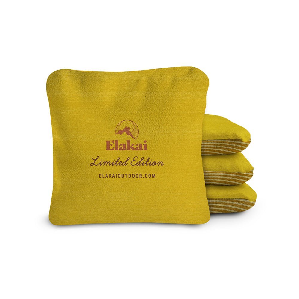 6 - in Dual - Sided Cornhole Bags | Tree Rings Collection - Gold EGCB66TS-15 | American Cornhole Association