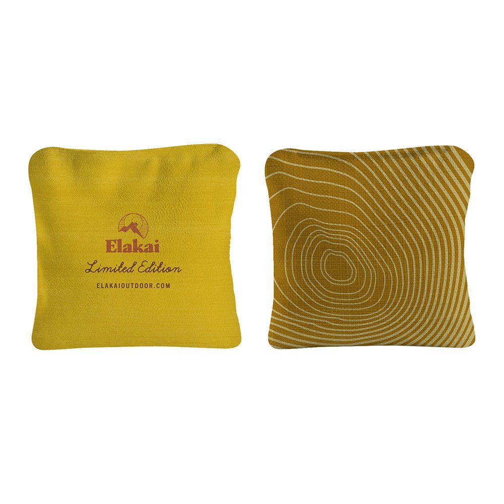 6 - in Dual - Sided Cornhole Bags | Tree Rings Collection - Gold EGCB66TS-15 | American Cornhole Association