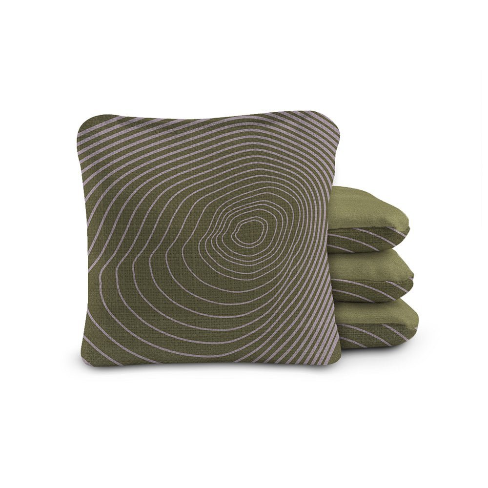 6 - in Dual - Sided Cornhole Bags | Tree Rings Collection - Sage EGCB66TS-13 | American Cornhole Association