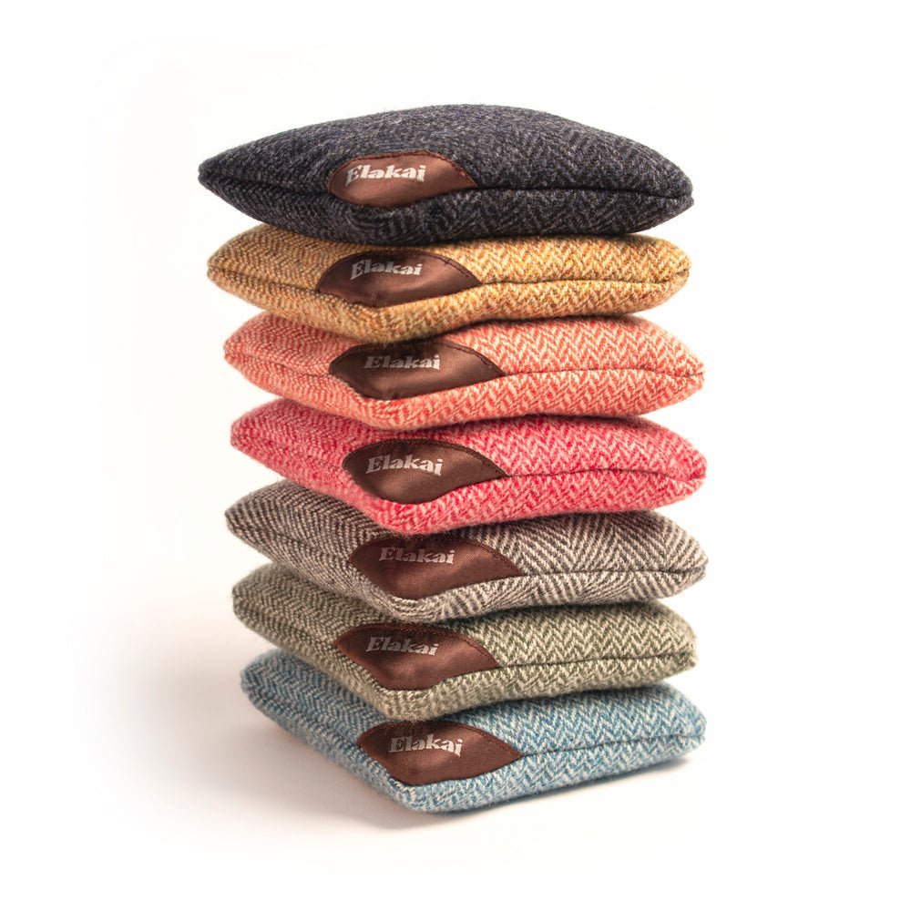 6 - in Herringbone Cornhole Bags | Premium All - Weather Collection - Black EGCB66H-08 | American Cornhole Association