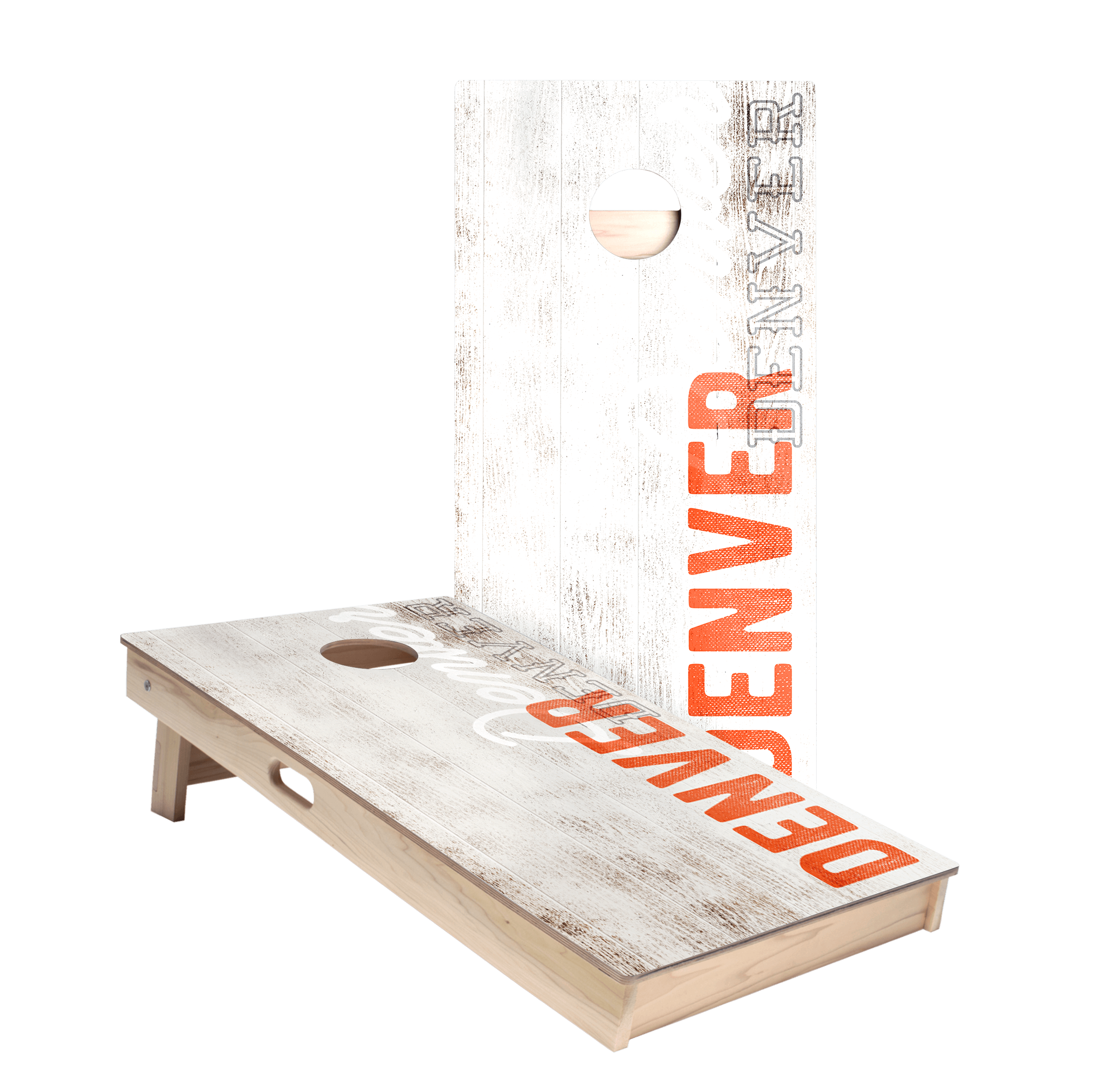Denver Football Vintage Gameday Star Cornhole Boards