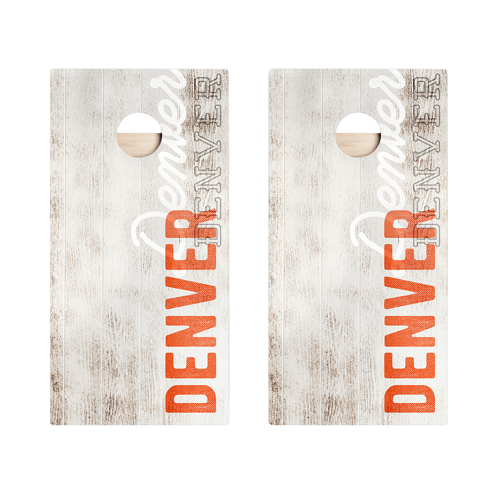 Denver Football Vintage Gameday Star Cornhole Boards