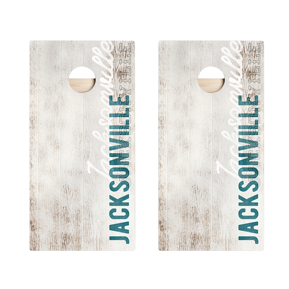 Jacksonville Football Vintage Gameday Star Cornhole Boards