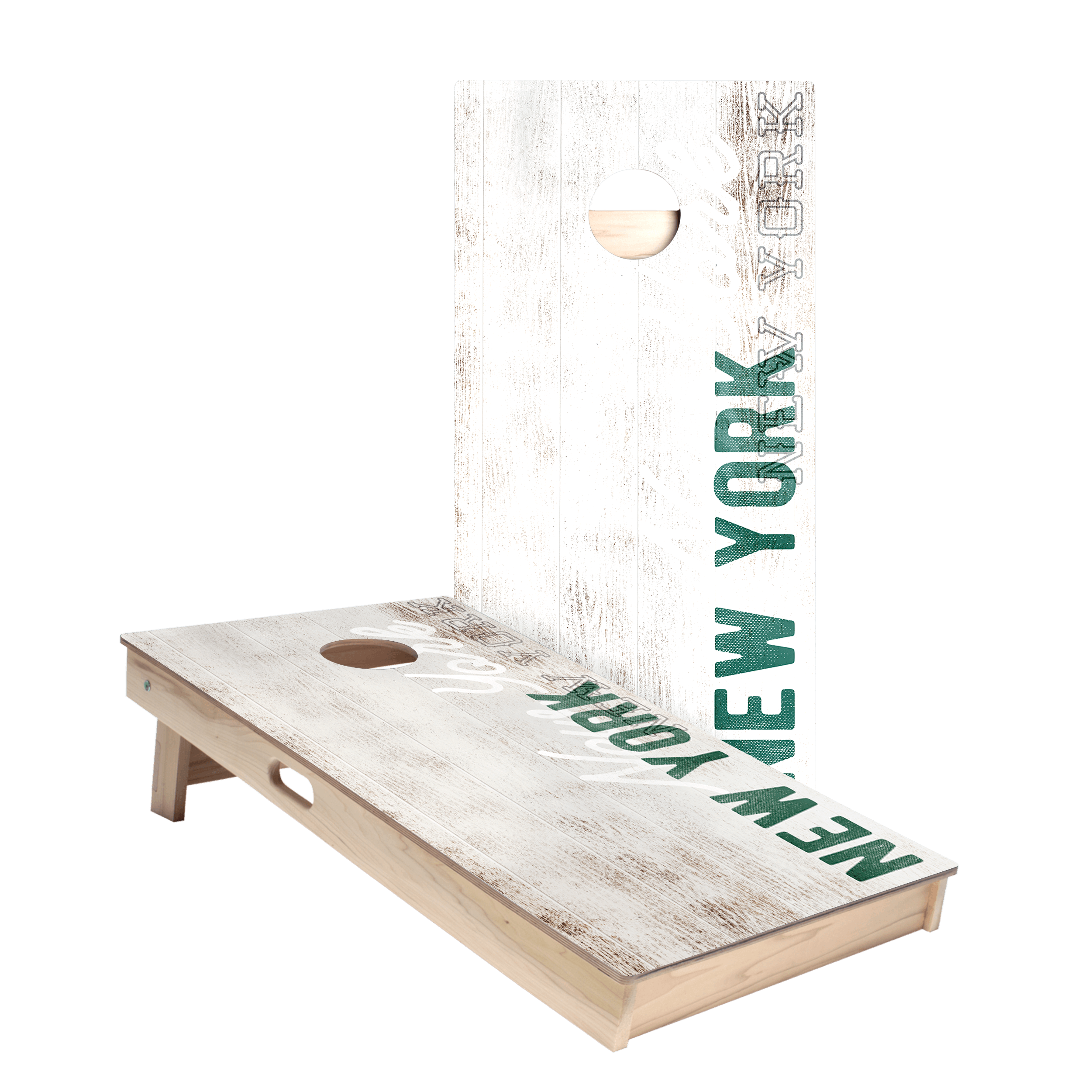 New York Green Football Vintage Gameday Star Cornhole Boards