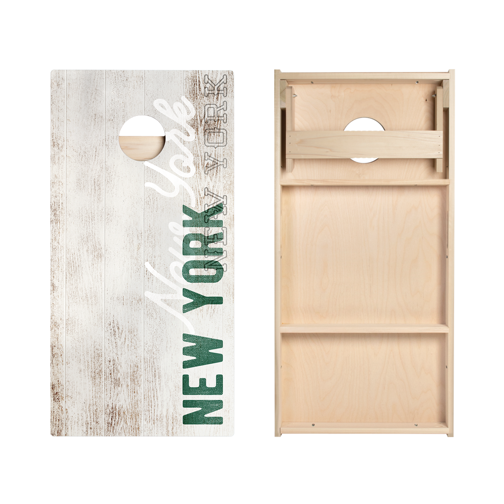 New York Green Football Vintage Gameday Star Cornhole Boards