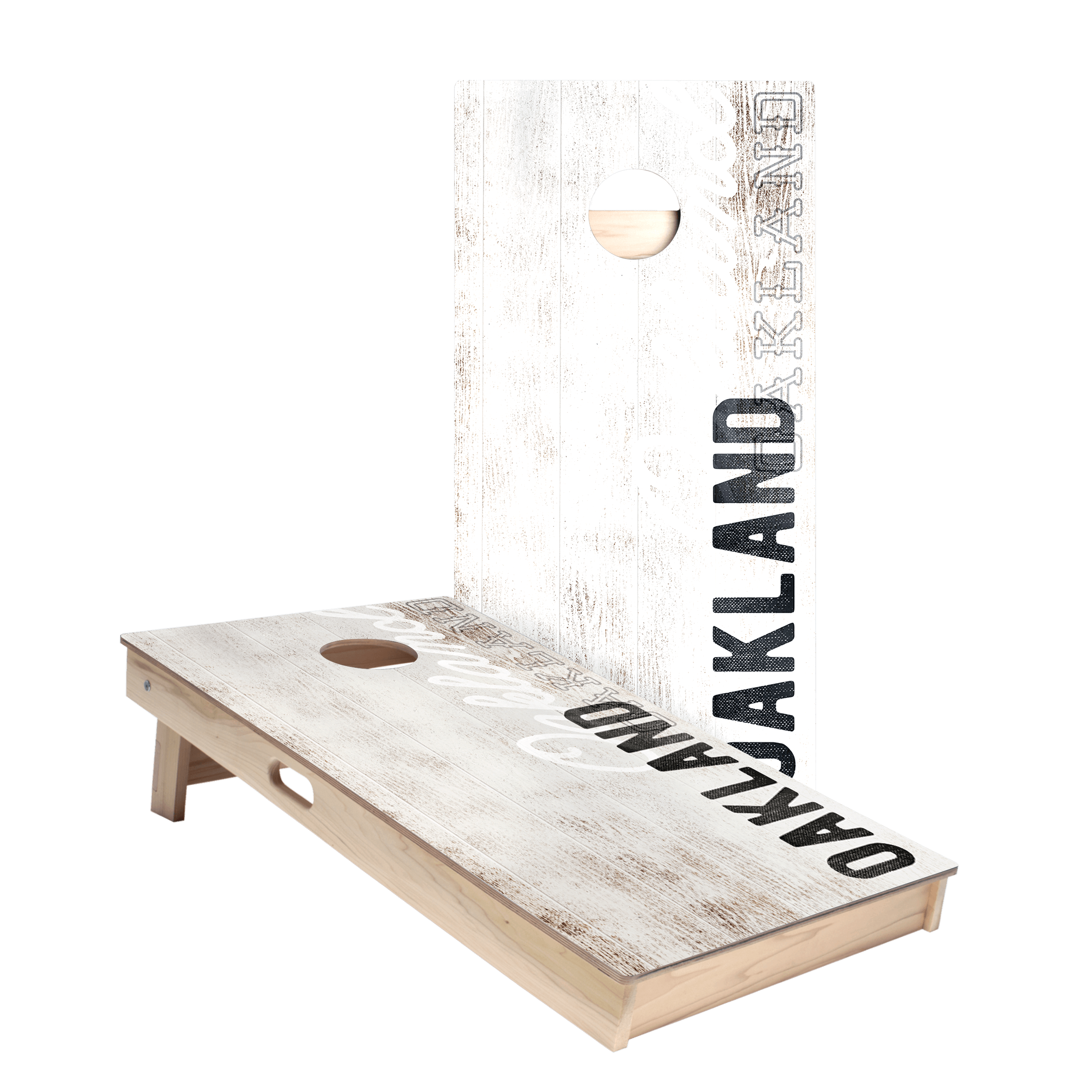 Oakland Football Vintage Gameday Star Cornhole Boards