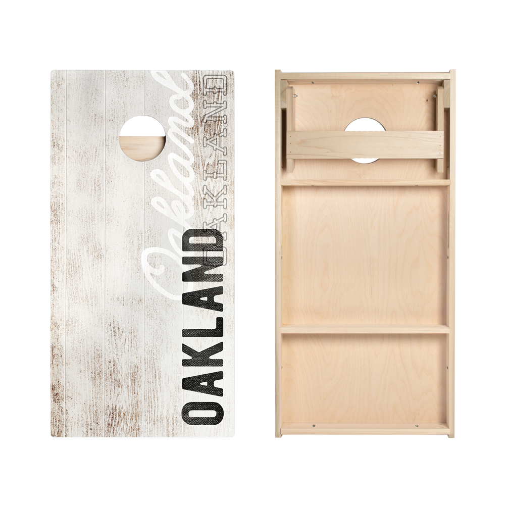 Oakland Football Vintage Gameday Star Cornhole Boards