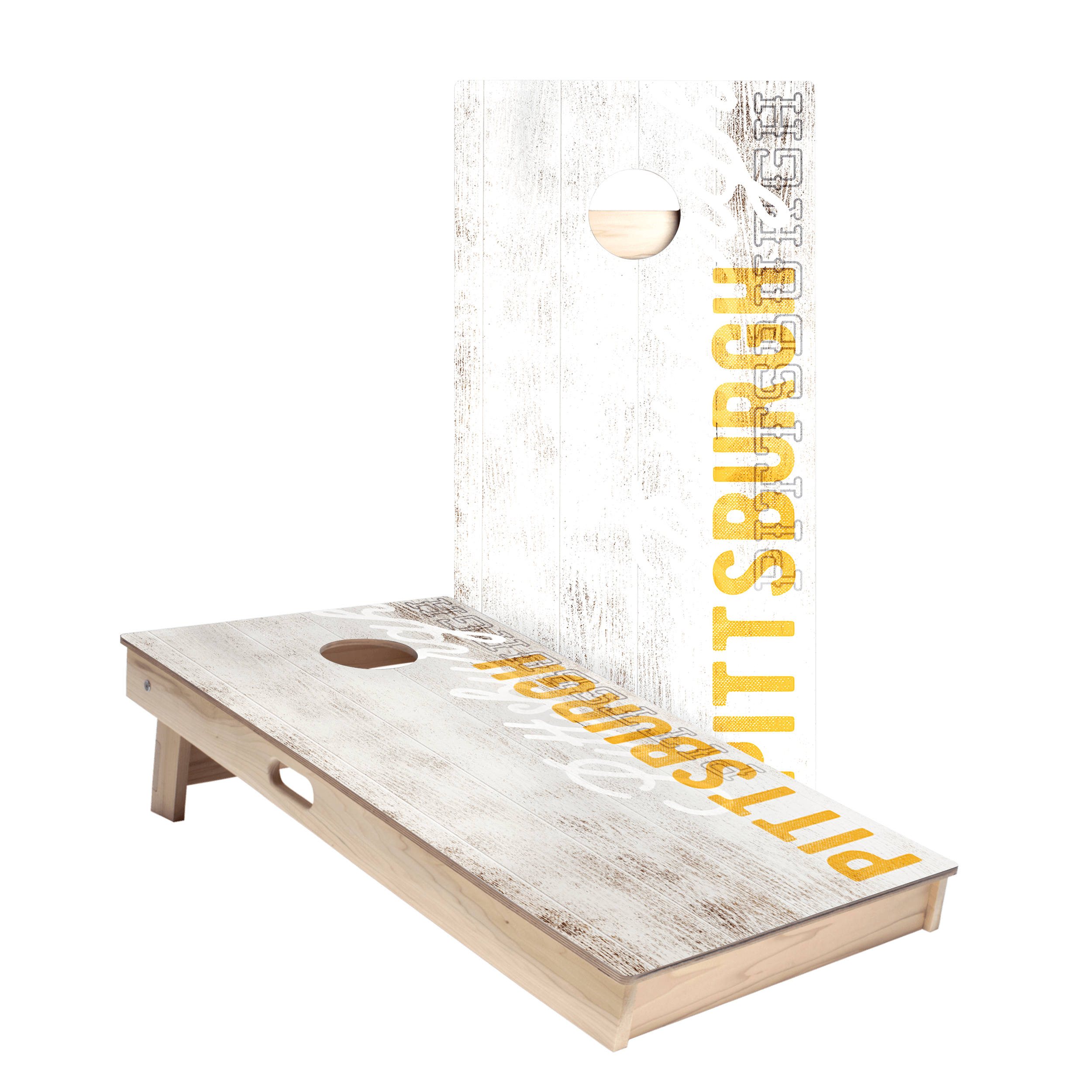 Pittsburgh Football Vintage Gameday Star Cornhole Boards