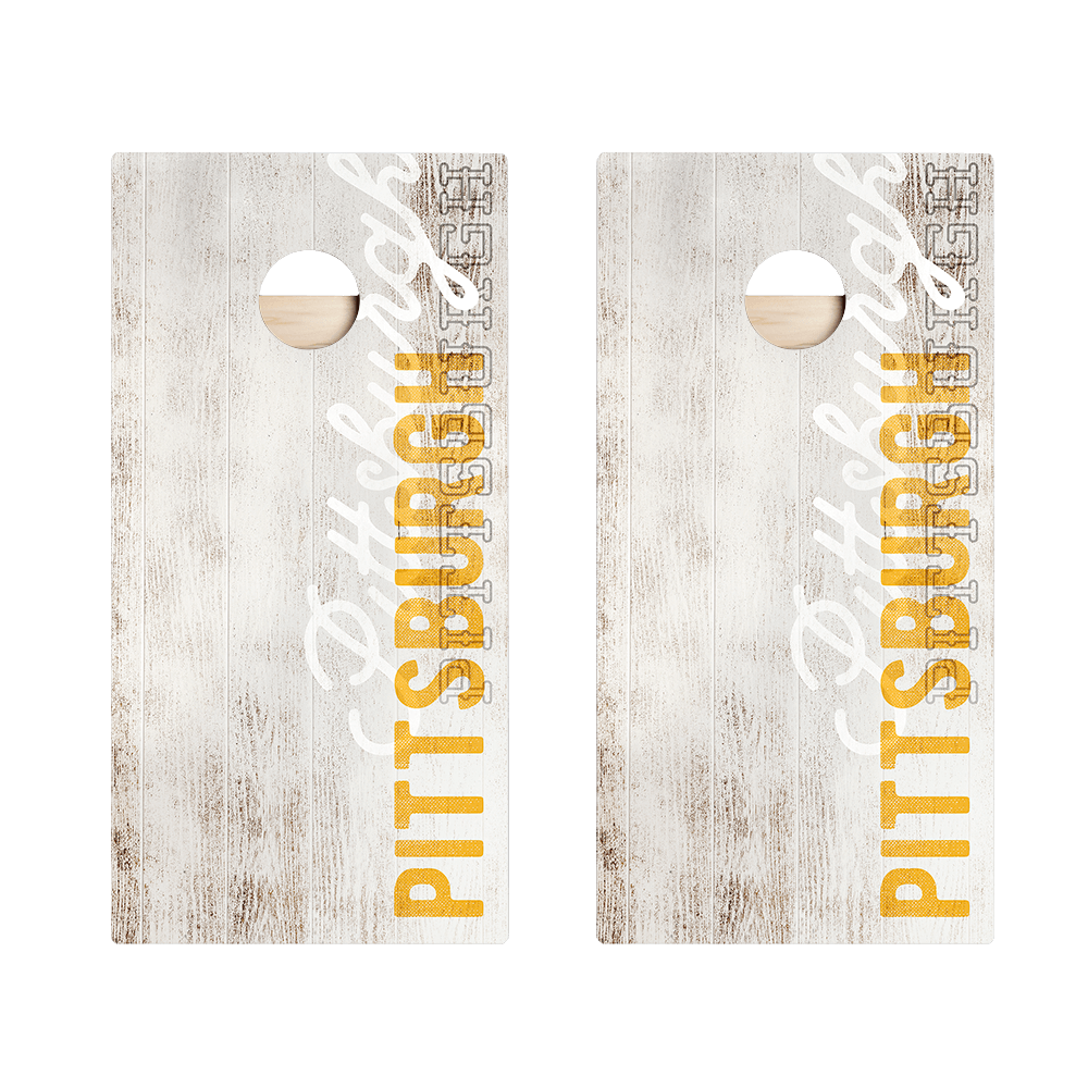 Pittsburgh Football Vintage Gameday Star Cornhole Boards