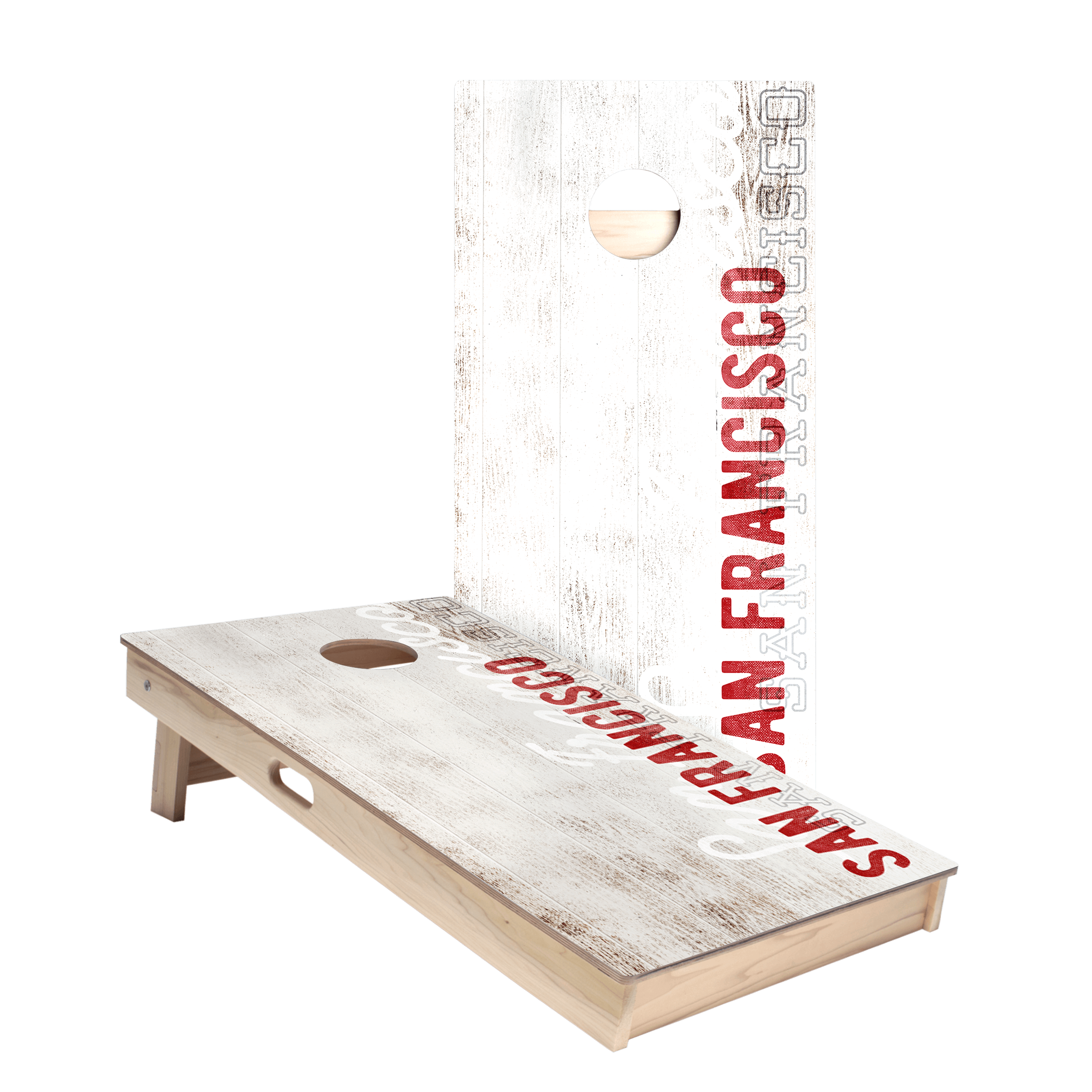 San Francisco Football Vintage Gameday Star Cornhole Boards