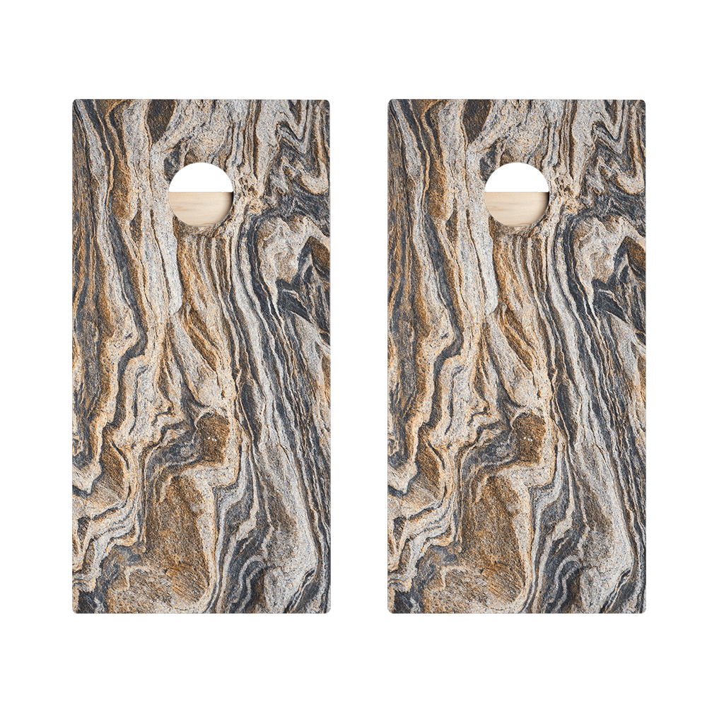 Dark Marble Star Cornhole Boards