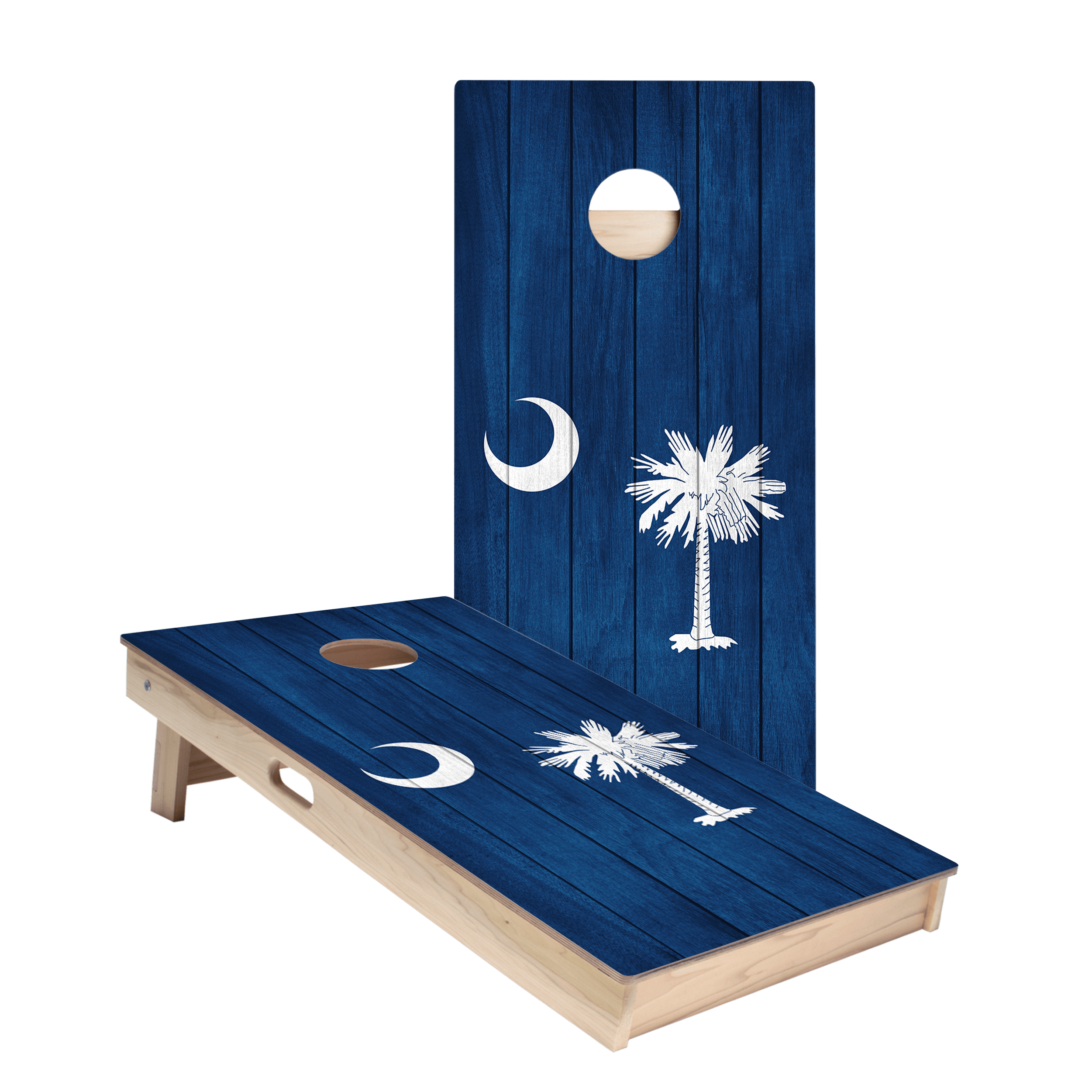 South Carolina Flag Star Cornhole Boards