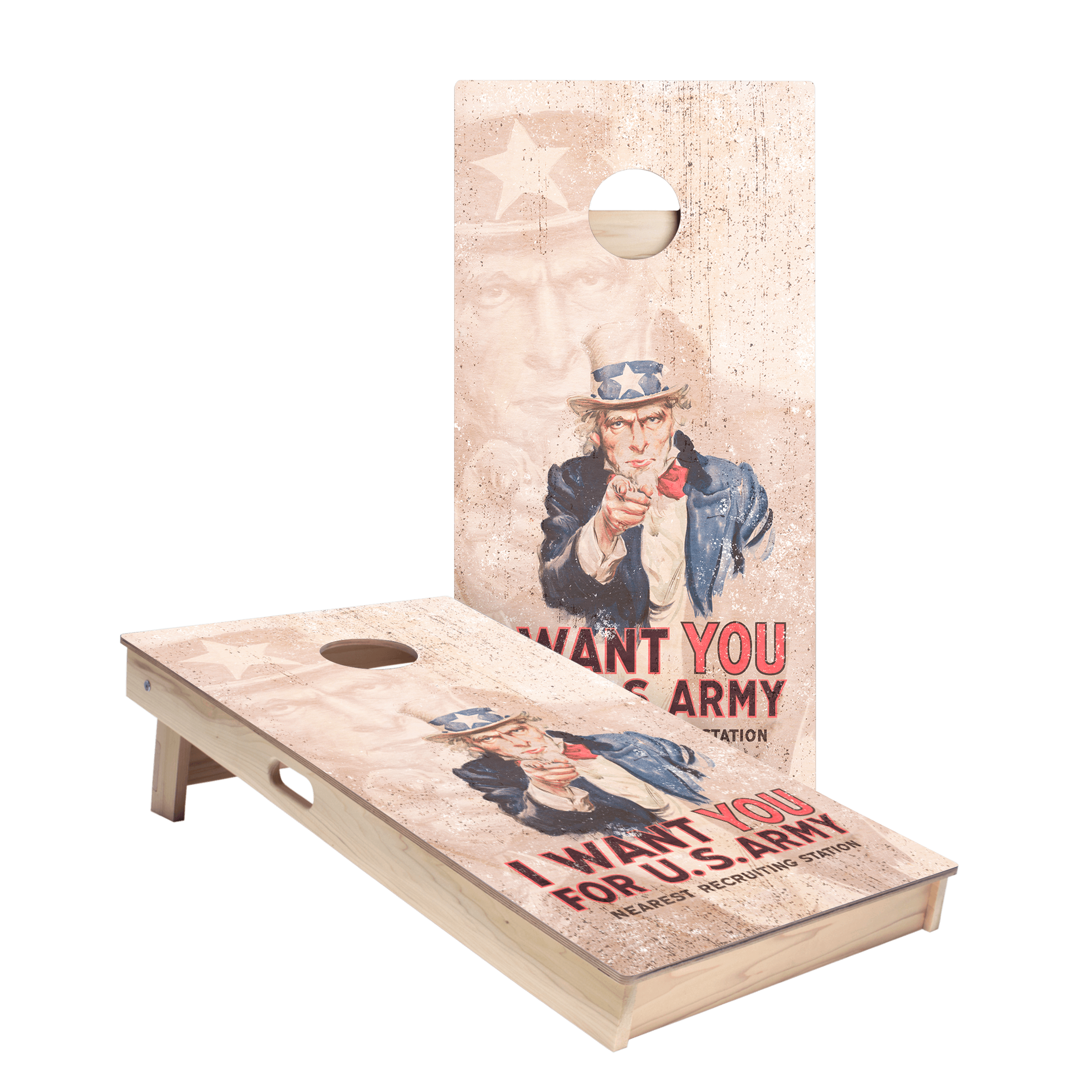 Uncle Sam Star Cornhole Boards