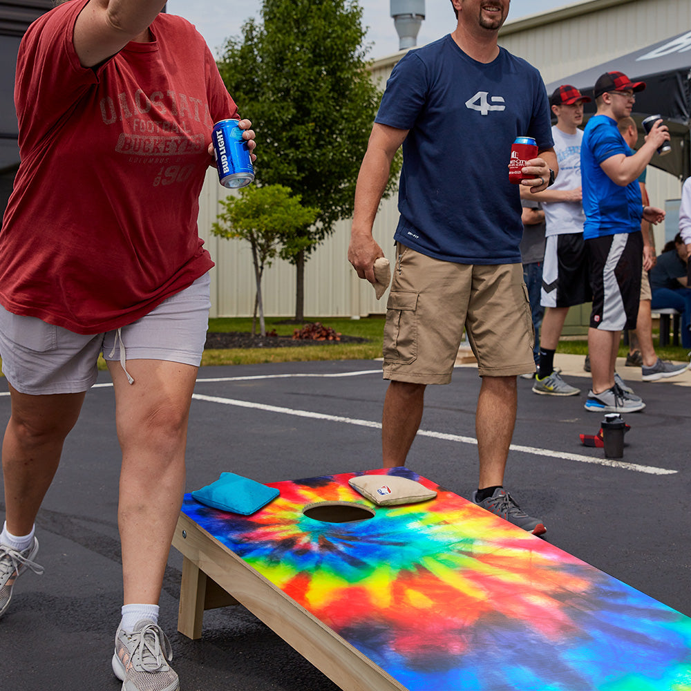Tie-Dye Color Star Cornhole Boards