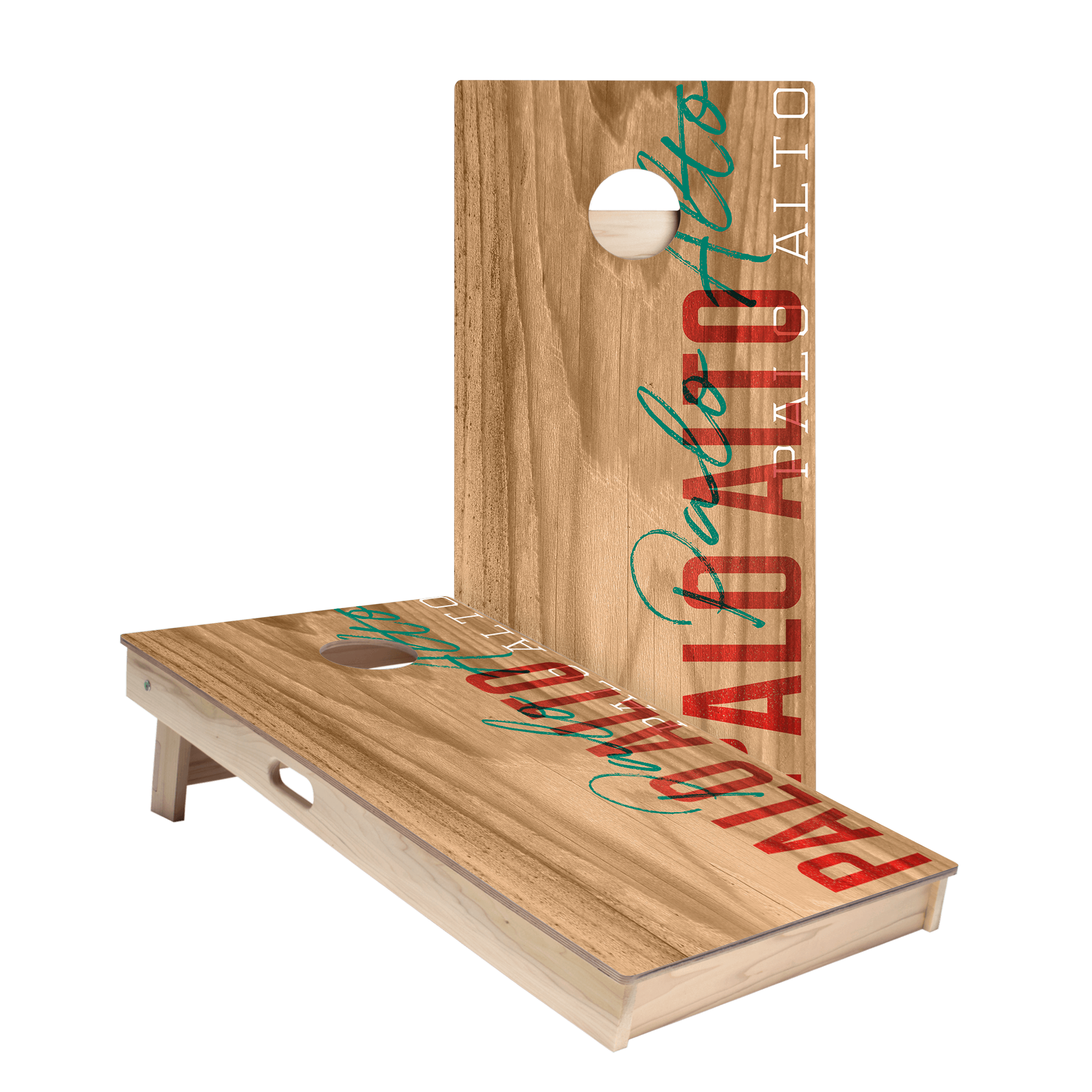 Palo Alto Campus Gameday Star Cornhole Boards