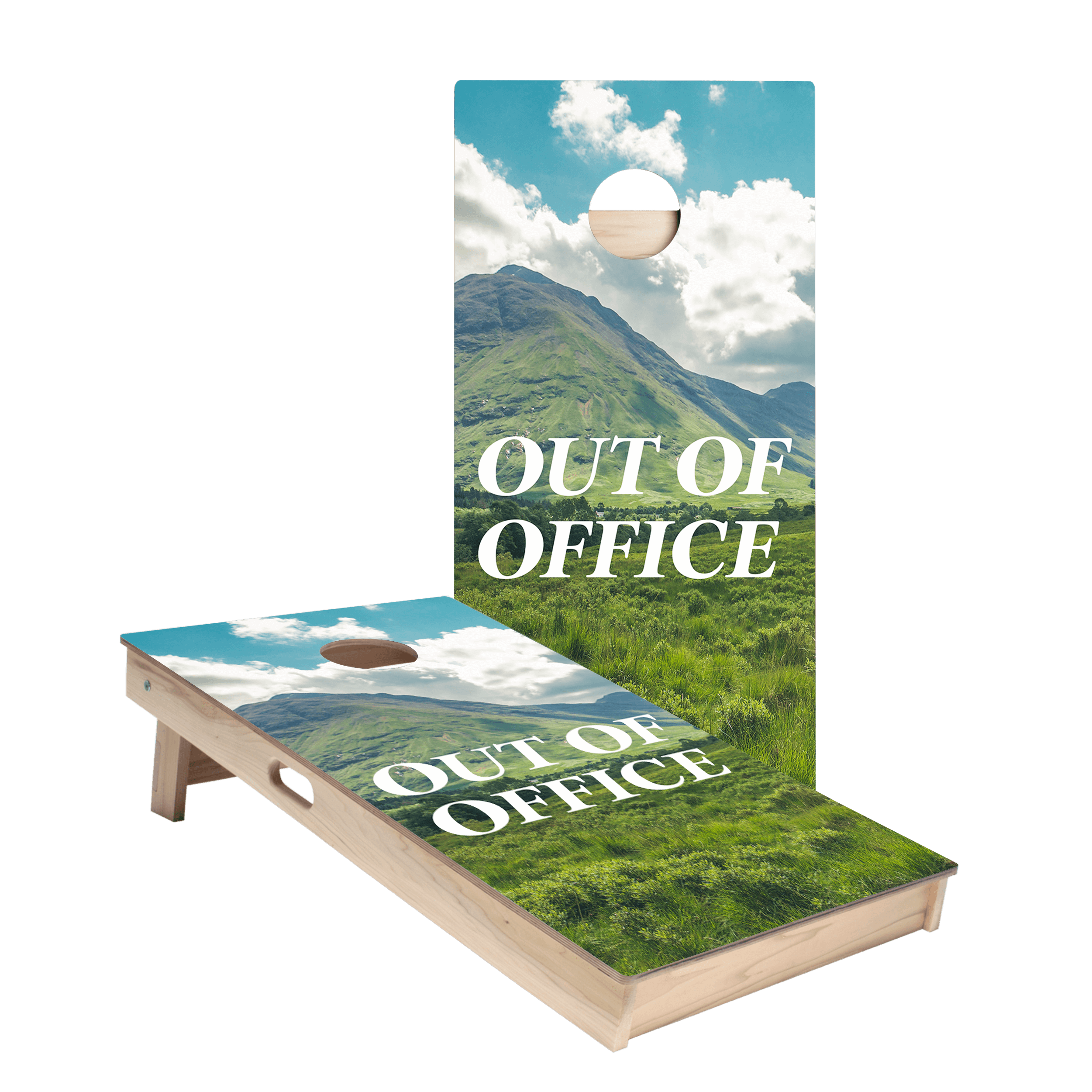 Out Of Office Star Cornhole Boards
