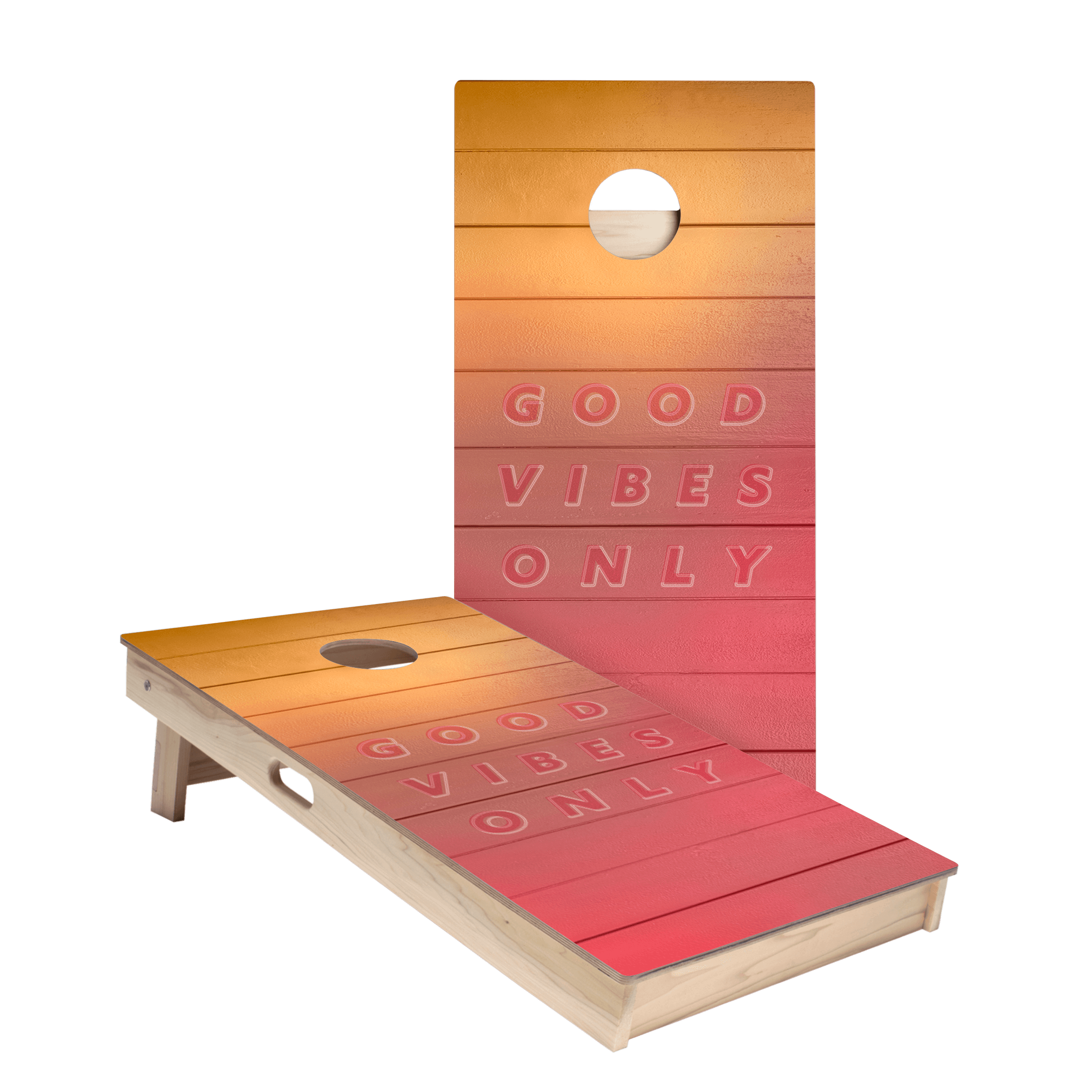 Good Vibes Only Star Cornhole Boards