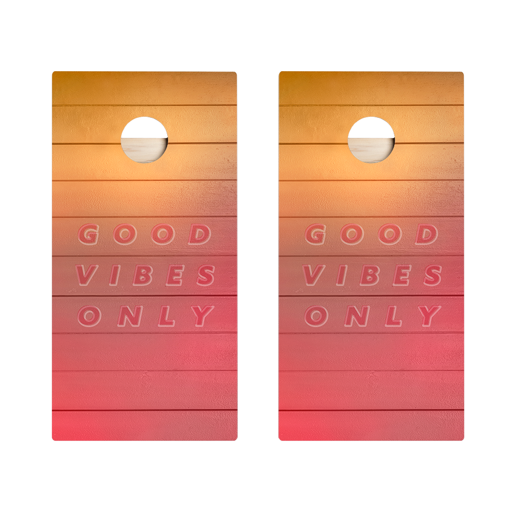 Good Vibes Only Star Cornhole Boards