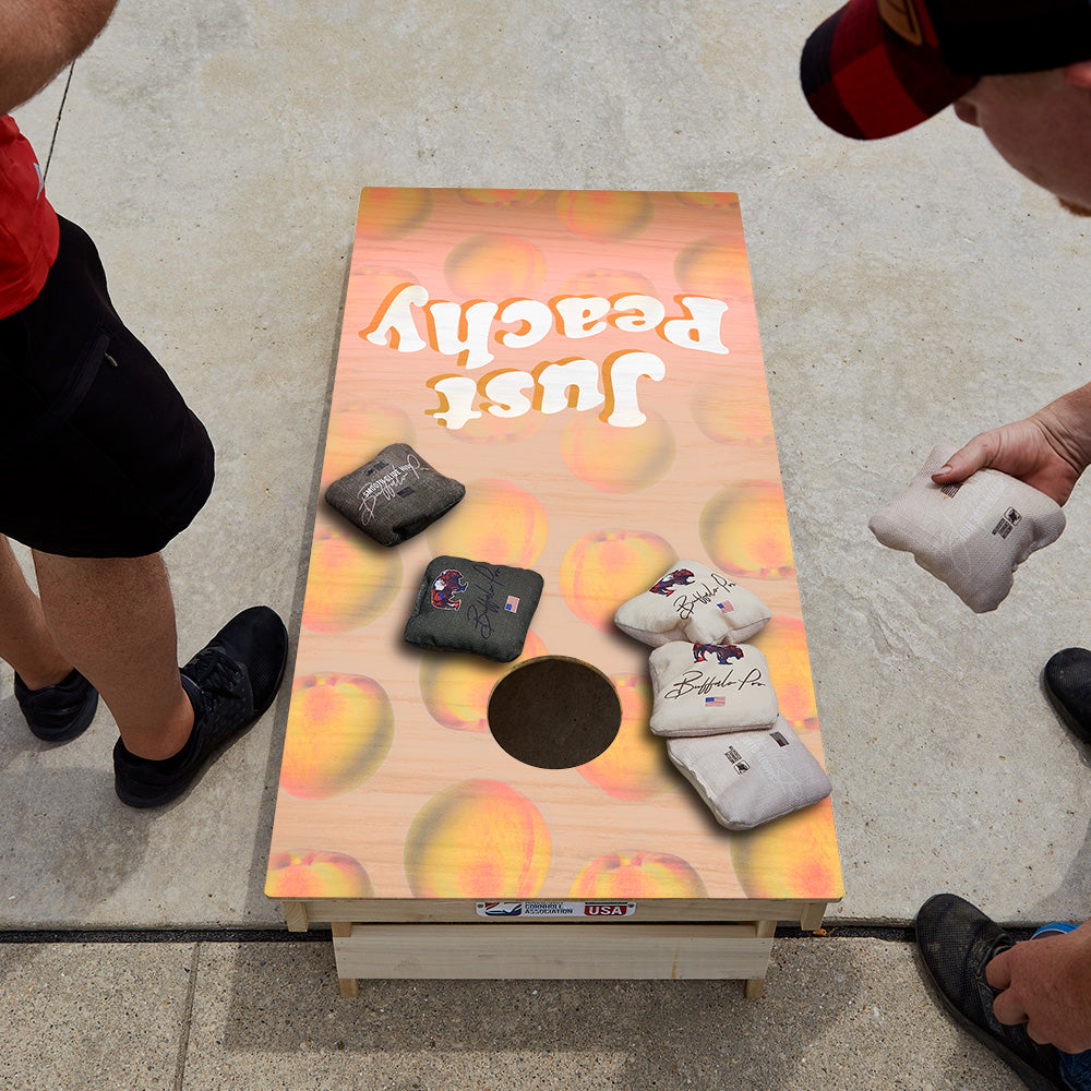 Just Peachy Star Cornhole Boards