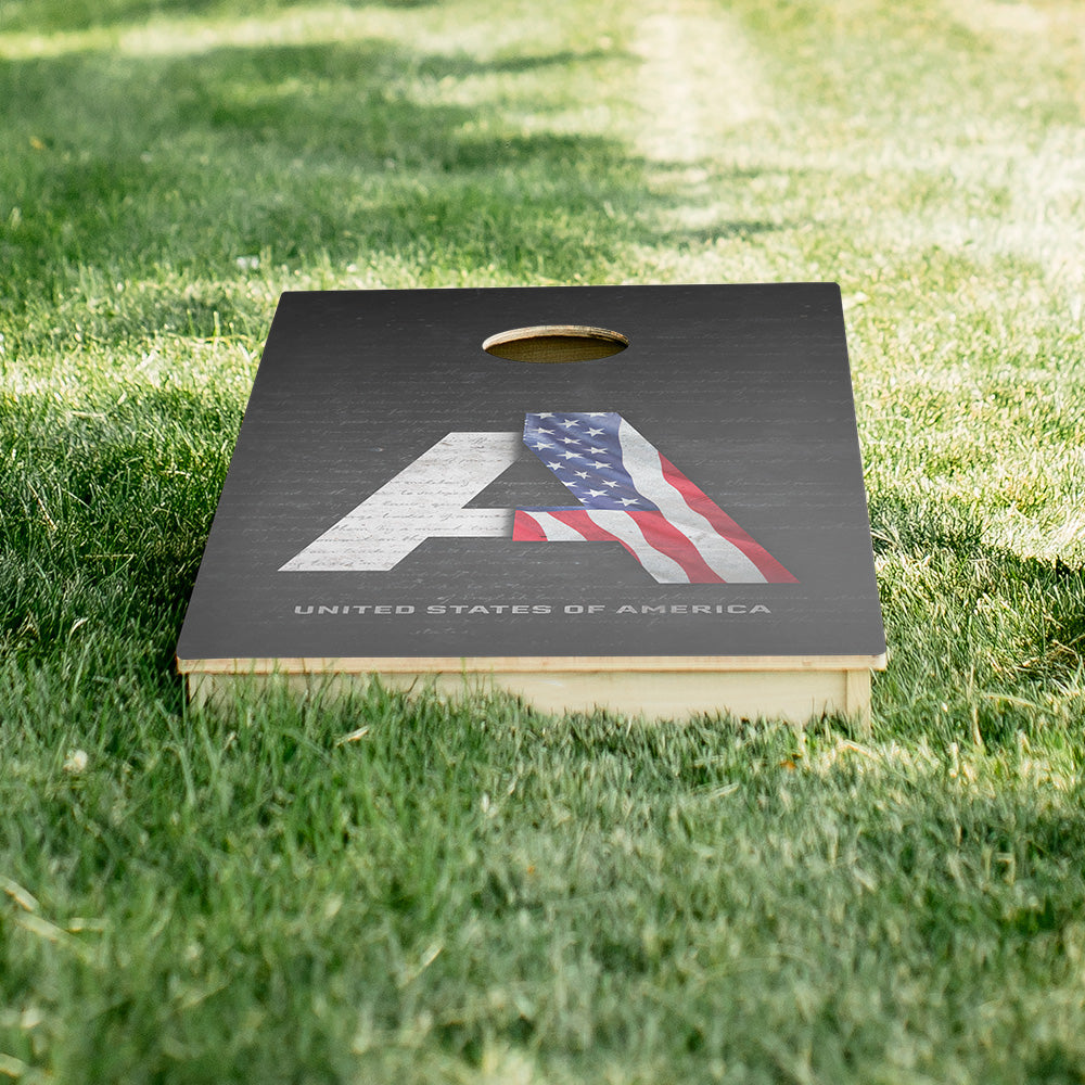 United States Flag Constitution Star Cornhole Boards