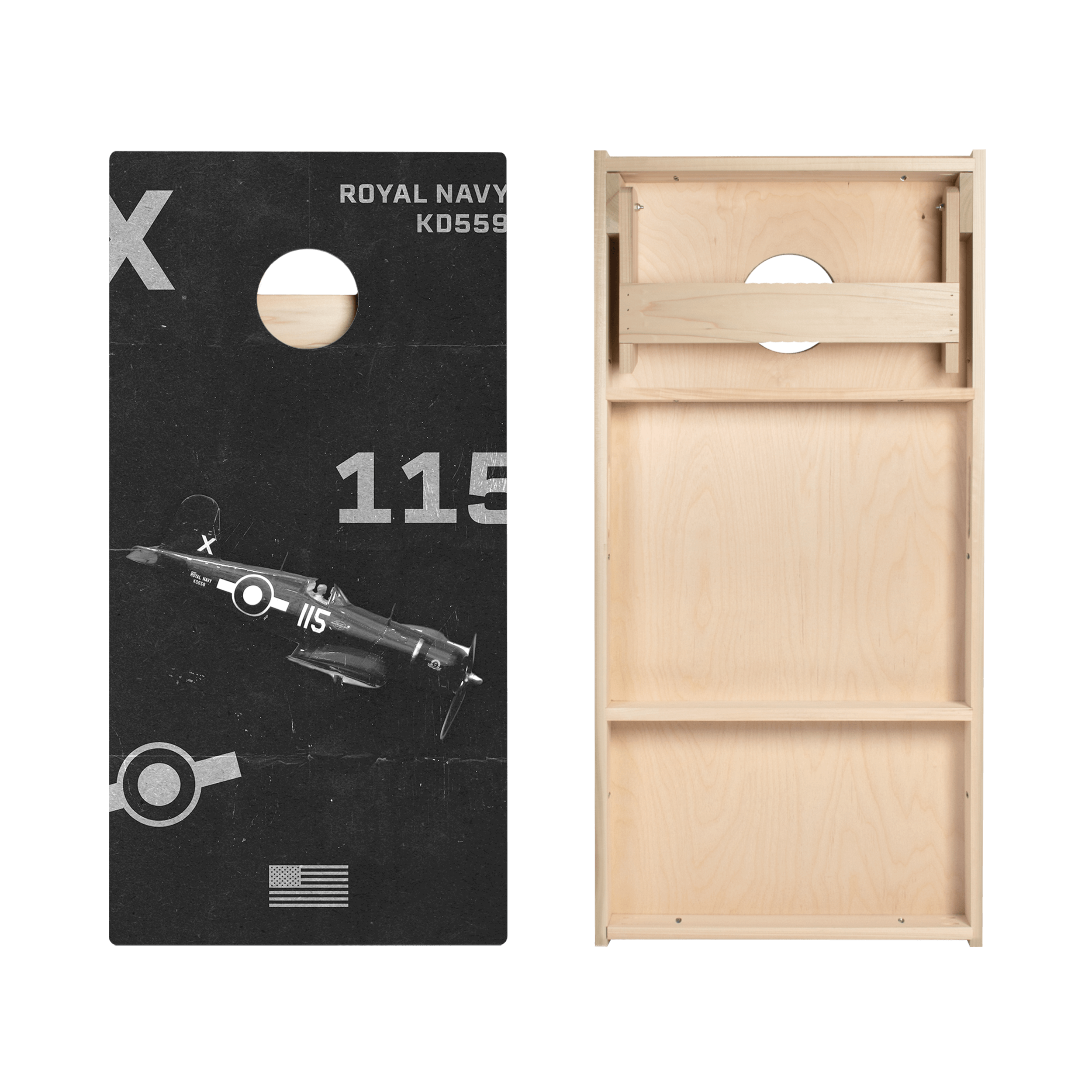 WW2 Plane Star Cornhole Boards