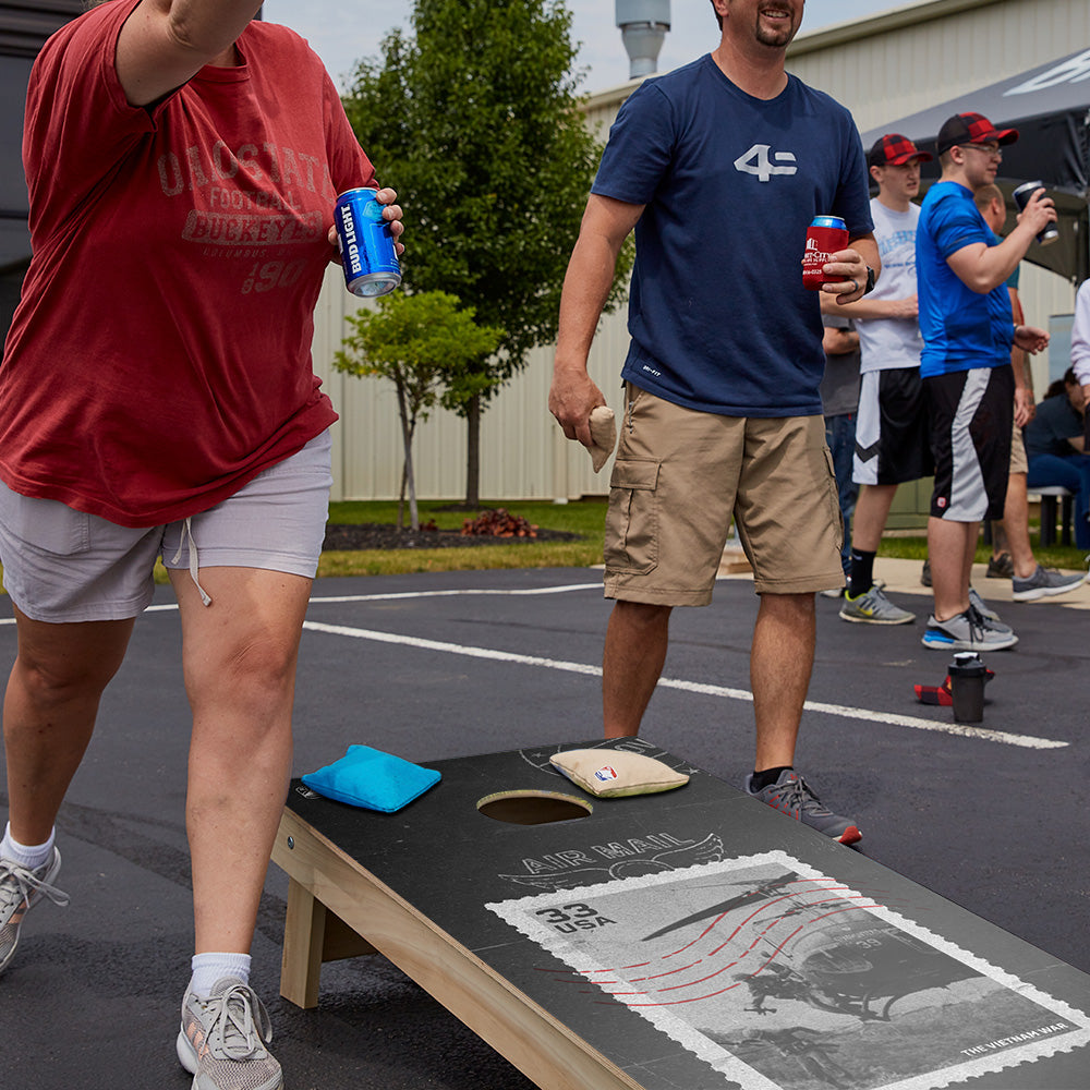Airmail Stamp Star Cornhole Boards