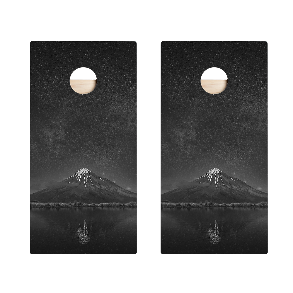 Starry Sky Mountain Star Cornhole Boards