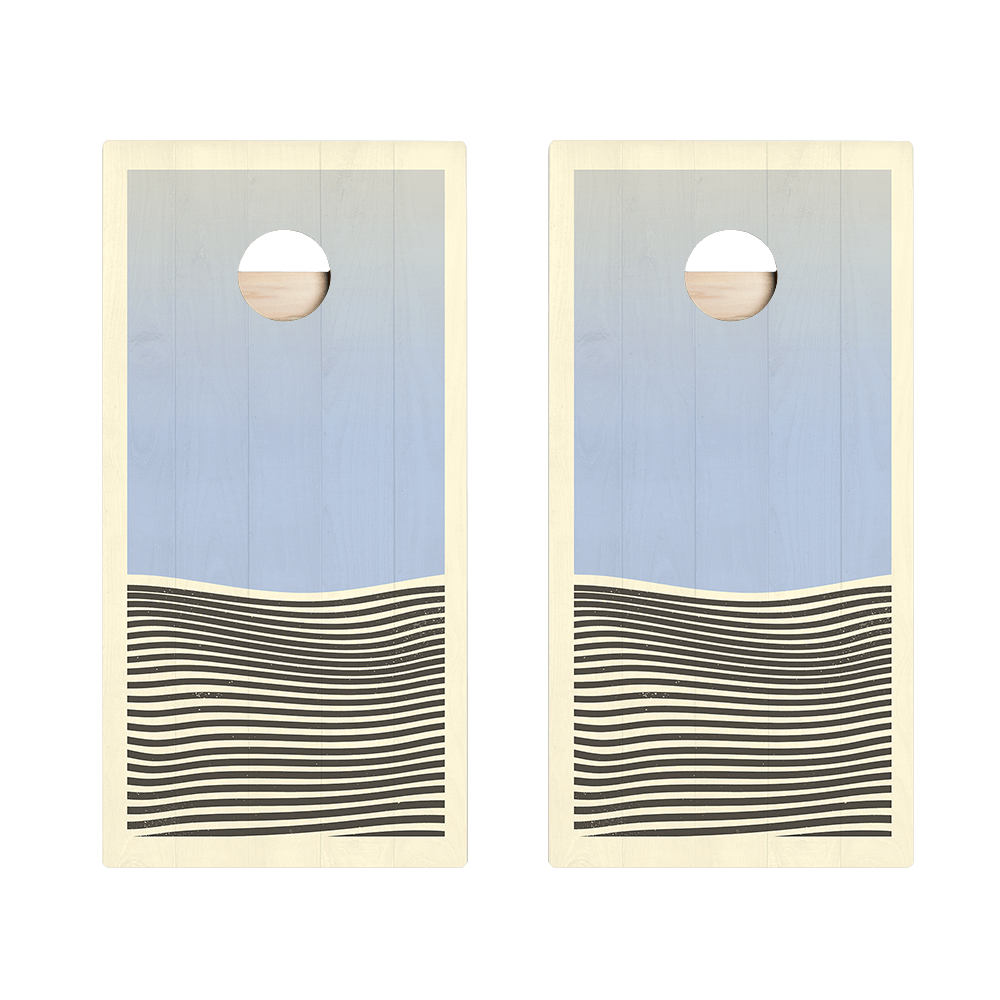 Blue Waves Star Cornhole Boards