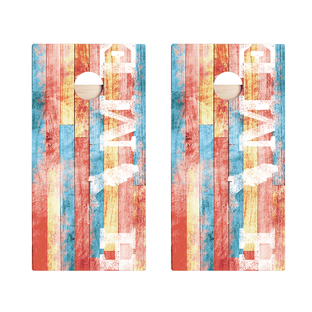 Home State Painted Wood Florida Star Cornhole Boards