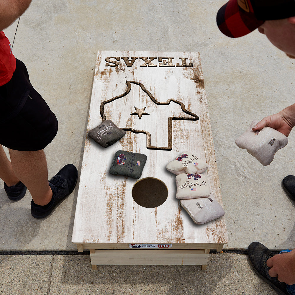 Hometown Of Texas Star Cornhole Boards