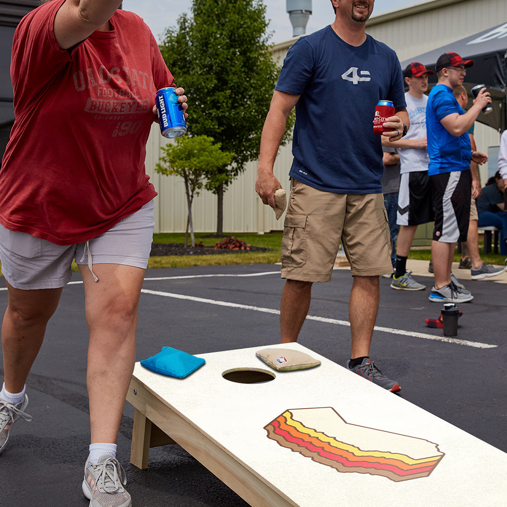 Retro California Star Cornhole Boards