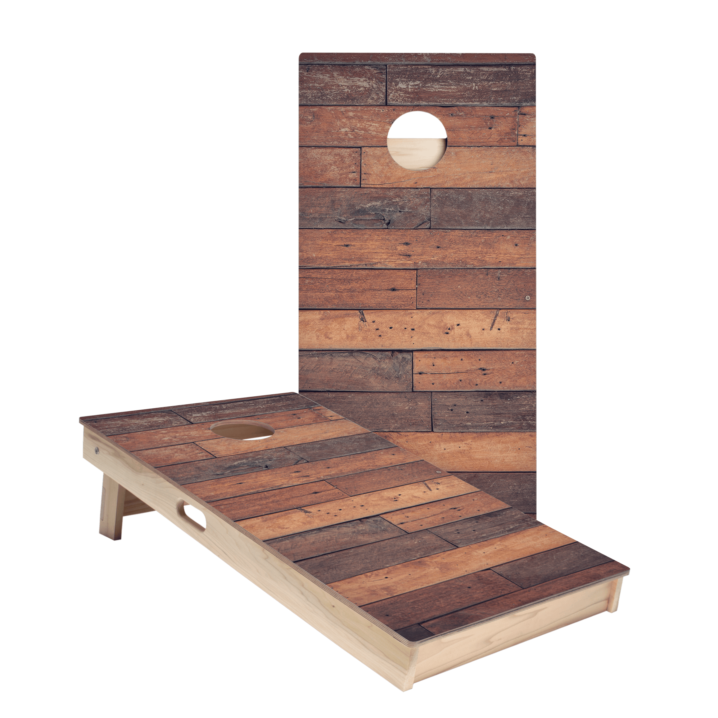 Horizontal Rustic Wood Star Cornhole Boards