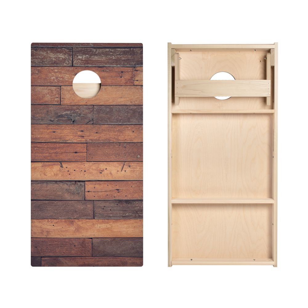 Horizontal Rustic Wood Star Cornhole Boards