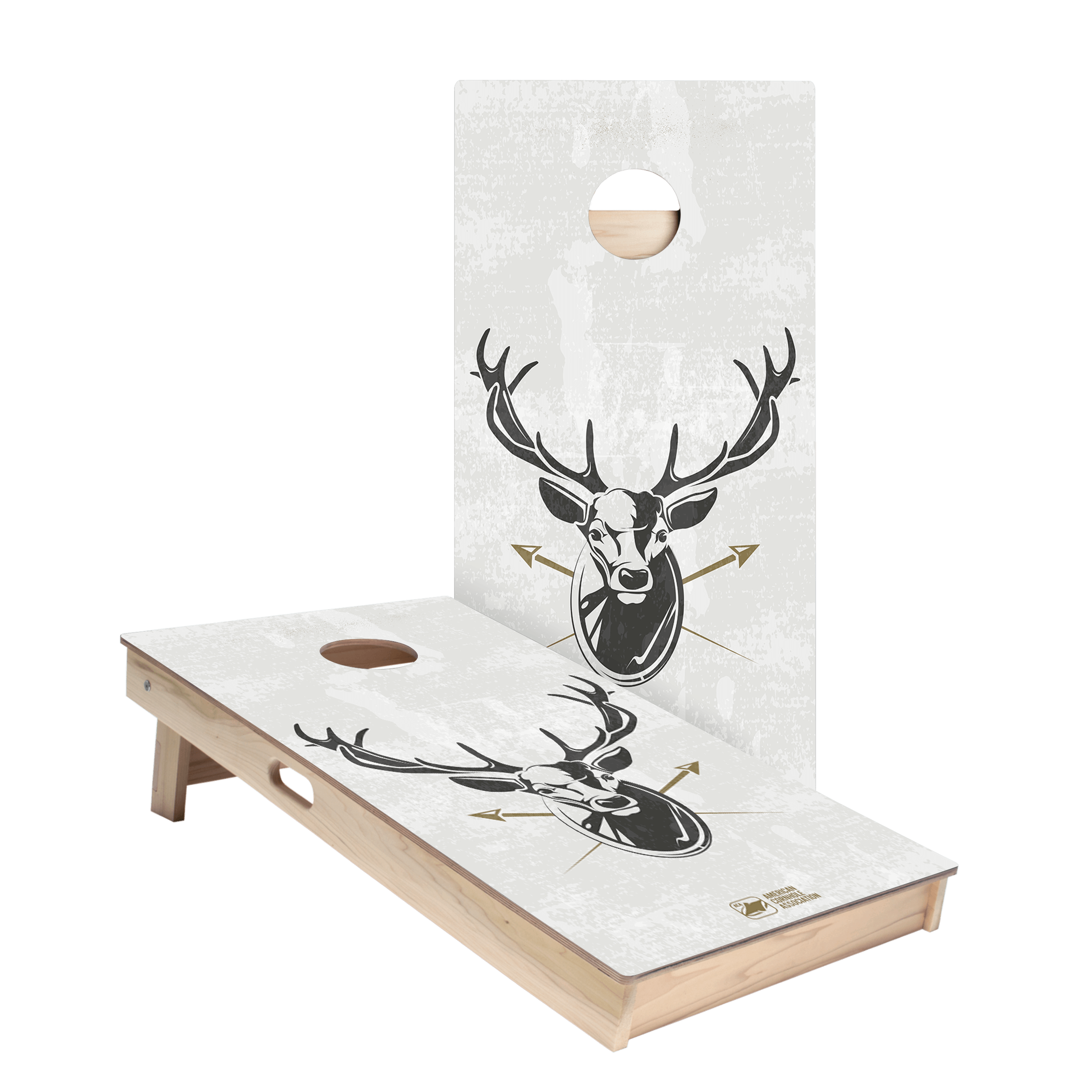 Deer Illustration Star Cornhole Boards