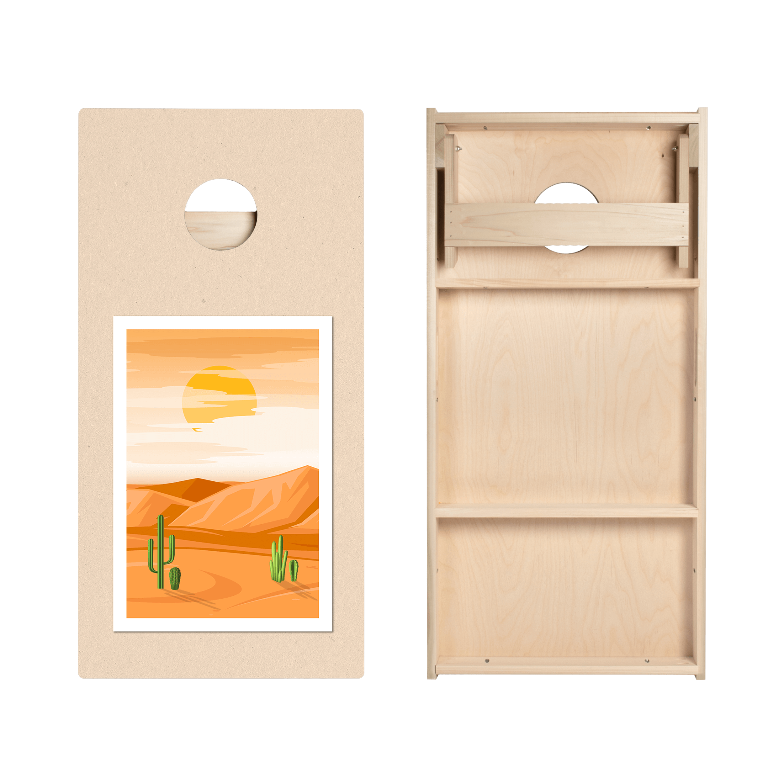 Desert Landscape Star Cornhole Boards