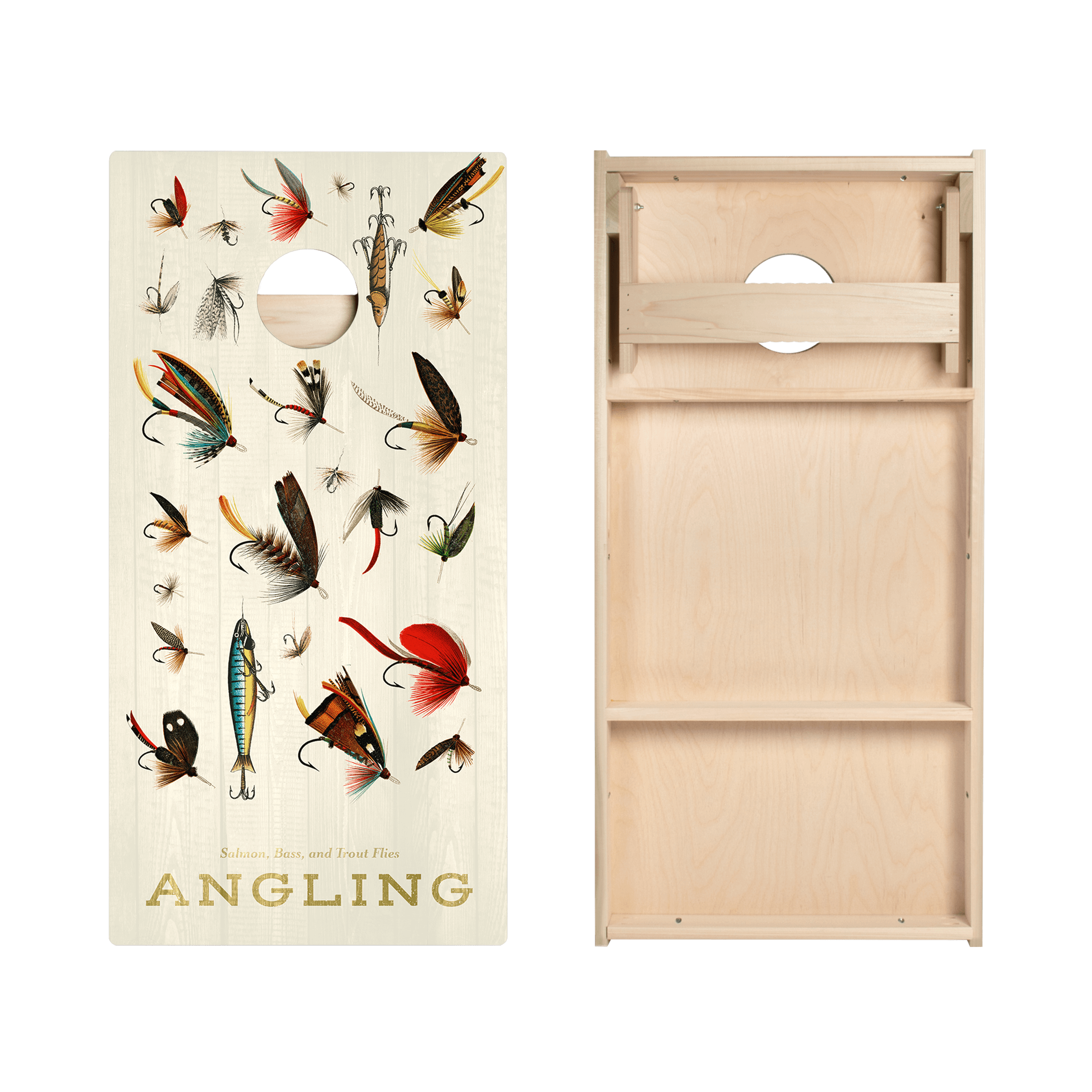 Outdoors Vintage Fishing Flies Star Cornhole Boards