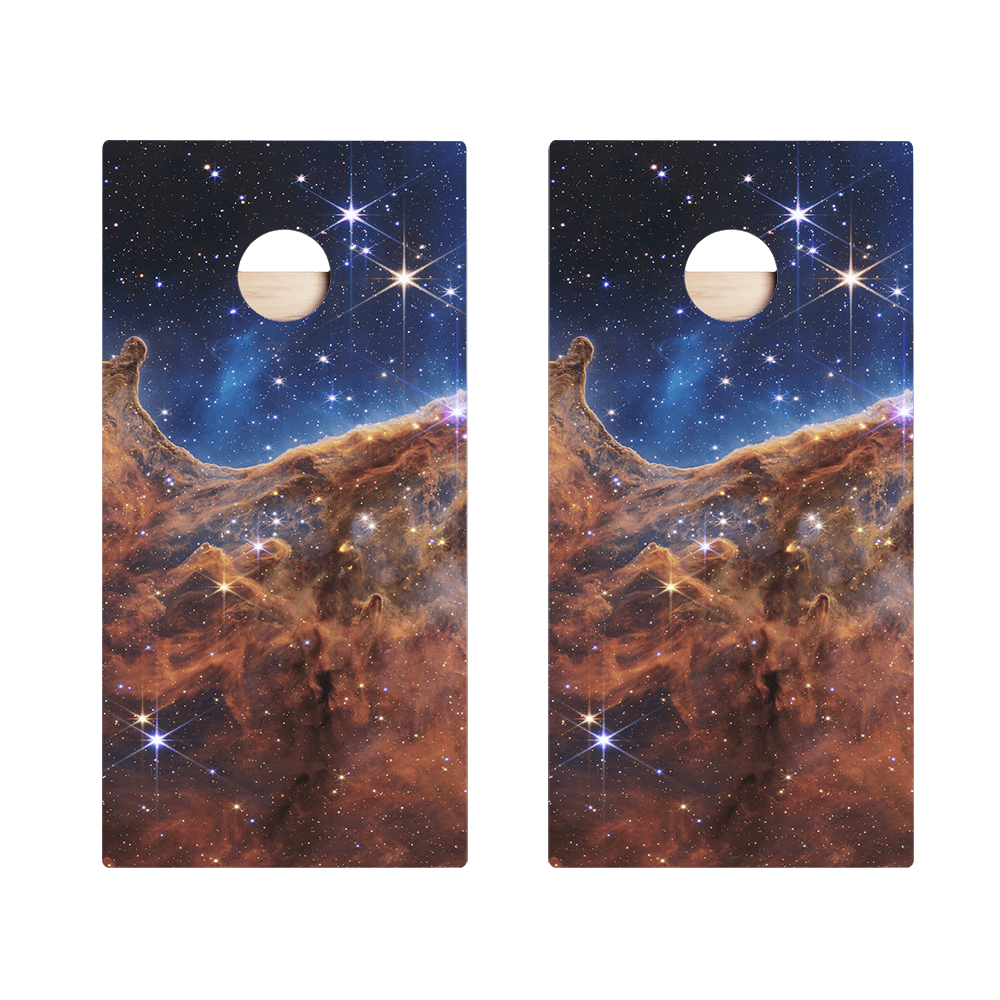 Cosmic Cliffs Star Cornhole Boards