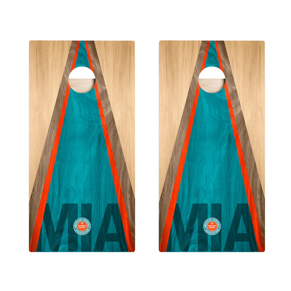 Miami Football Gameday Classic Triangle Star Cornhole Boards