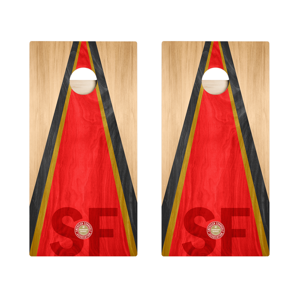 San Francisco Football Gameday Classic Triangle Star Cornhole Boards