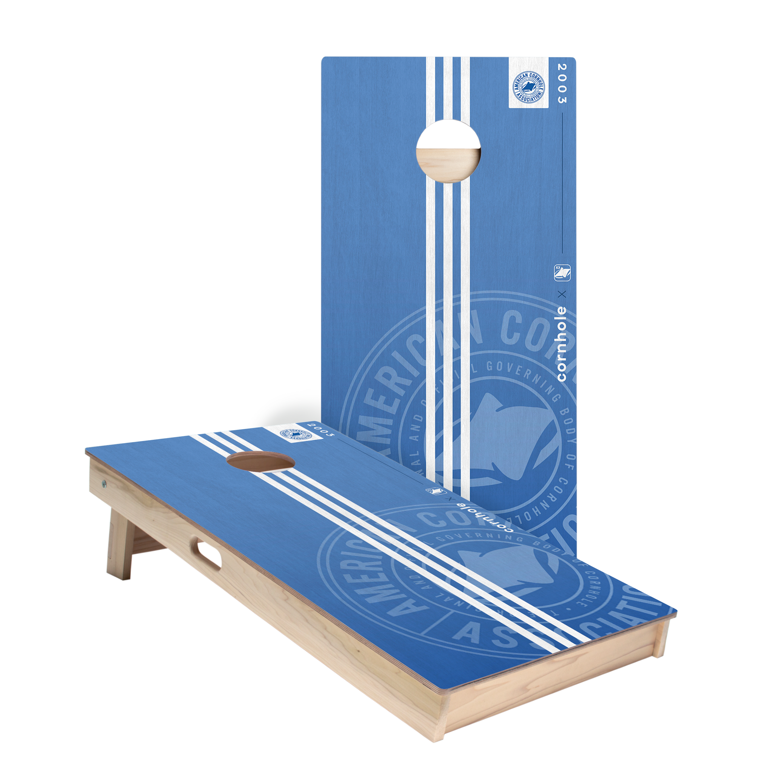 ACA Logo Racer Stripes Star Cornhole Boards