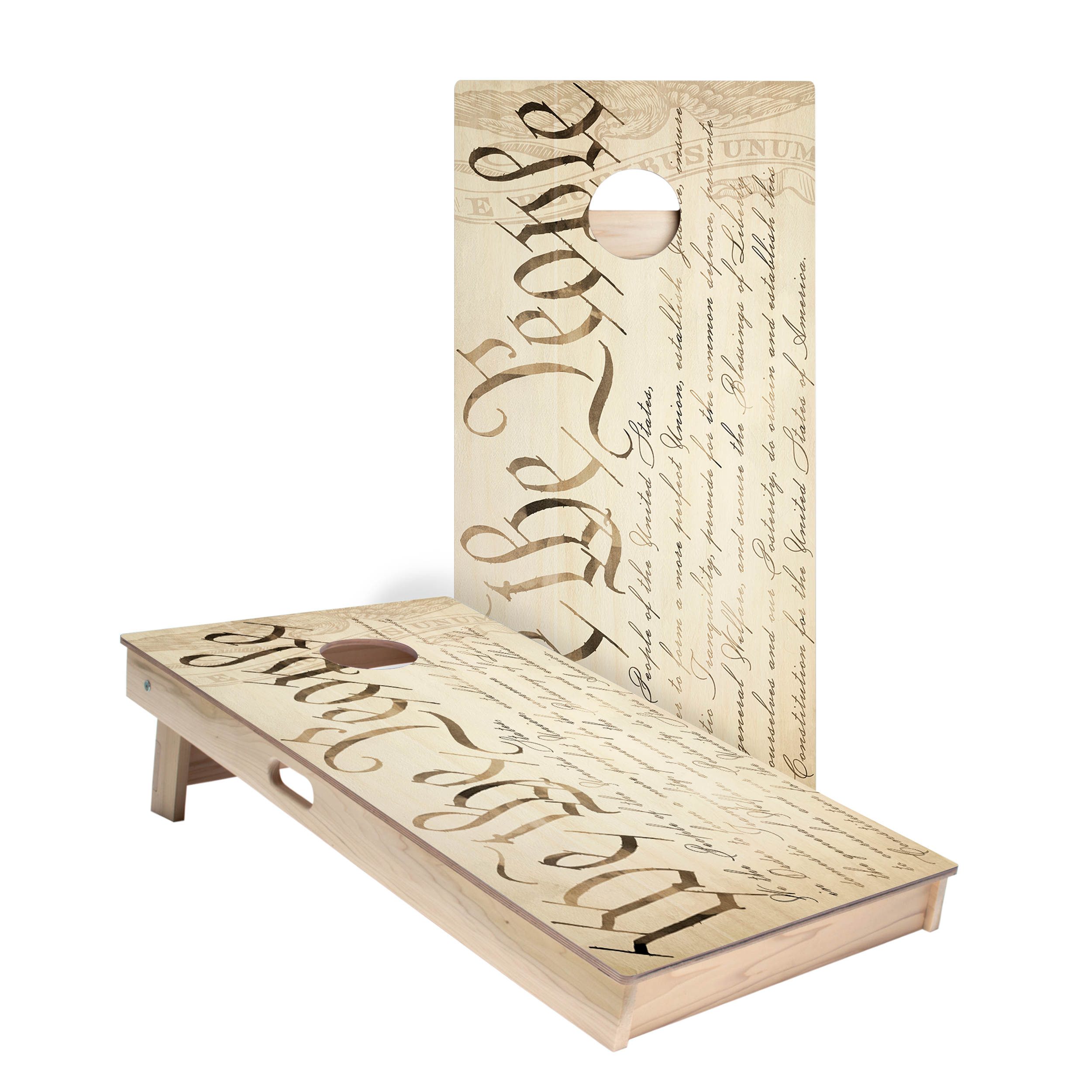 Vintage We the People Star Cornhole Boards