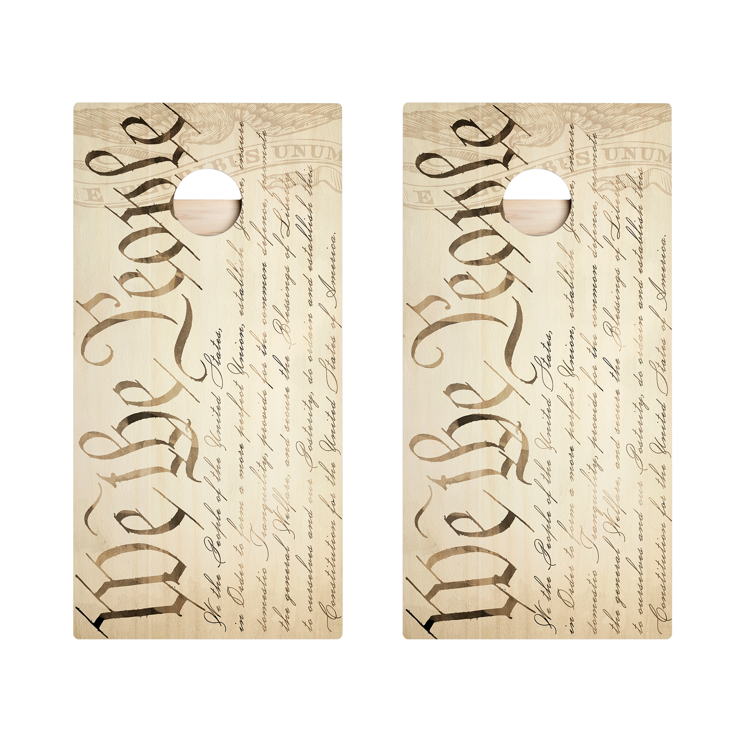 Vintage We the People Star Cornhole Boards