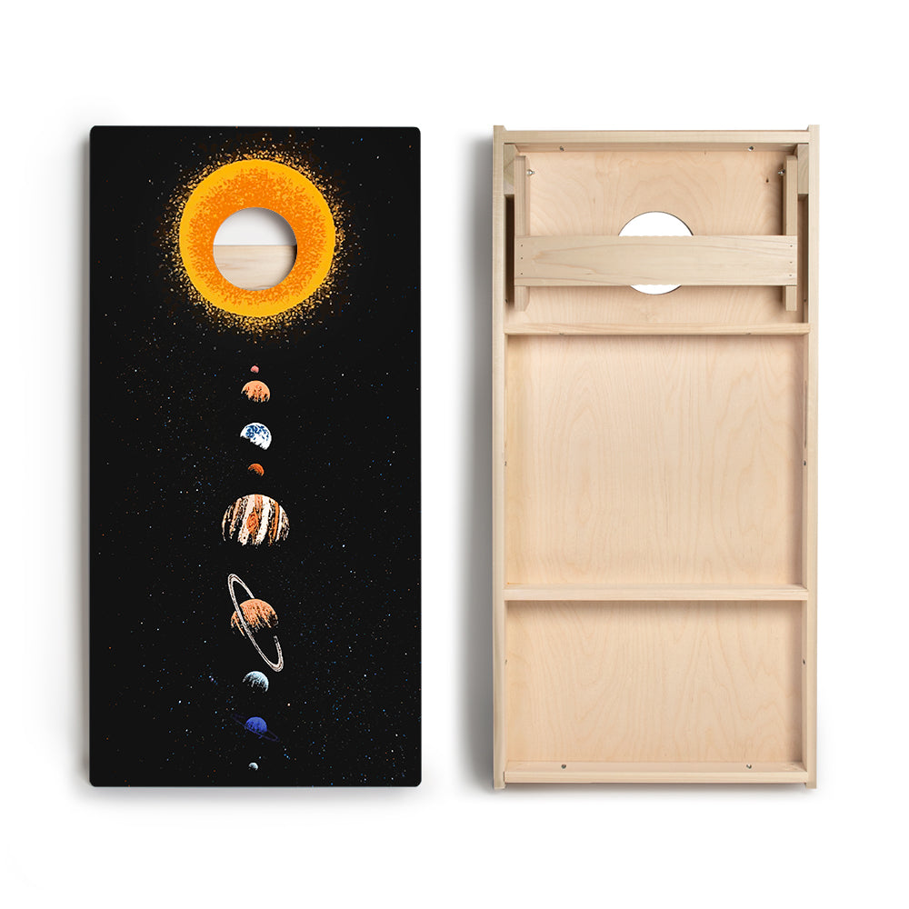 Cosmic Solar System Star Cornhole Boards